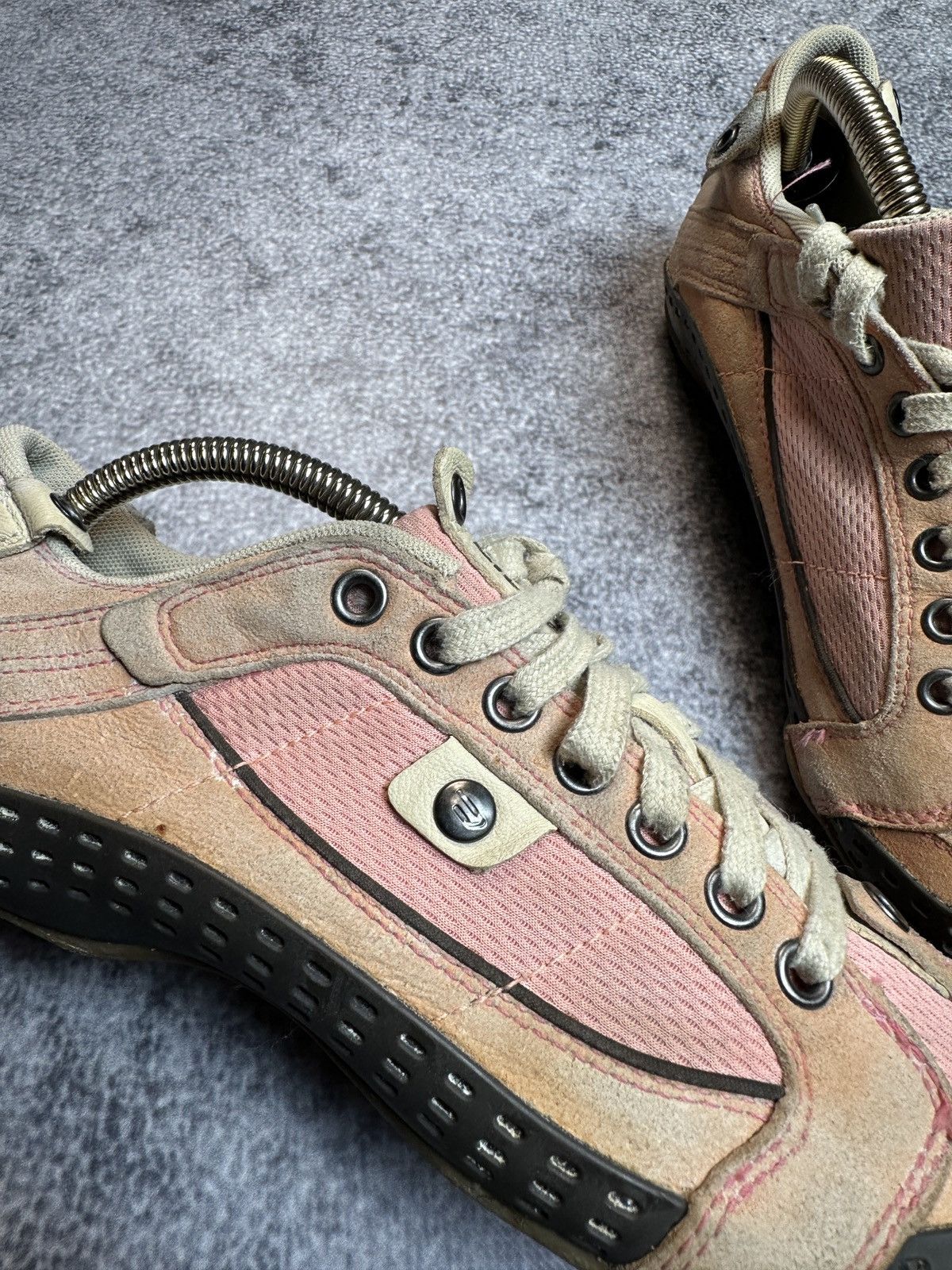 Diesel Y2K Vintage Diesel Leather Sneakers Avant Garde Style USA Size US 7.5 / IT 37.5 - 4 Thumbnail