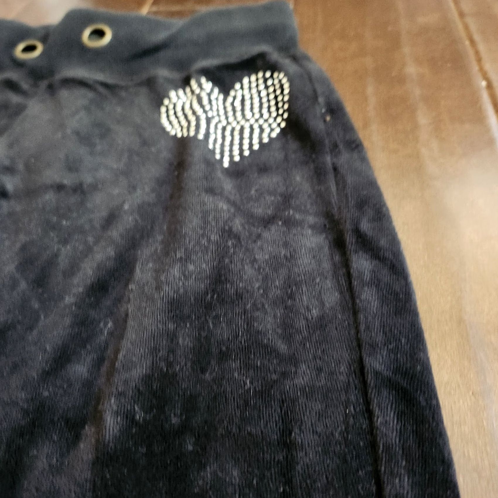 Vintage Jenni By Jennifer Moore Black Velvet Sweatpants XS Drawstring - Women, Pants Size 26" / US 2 / IT 38 - 4 Thumbnail