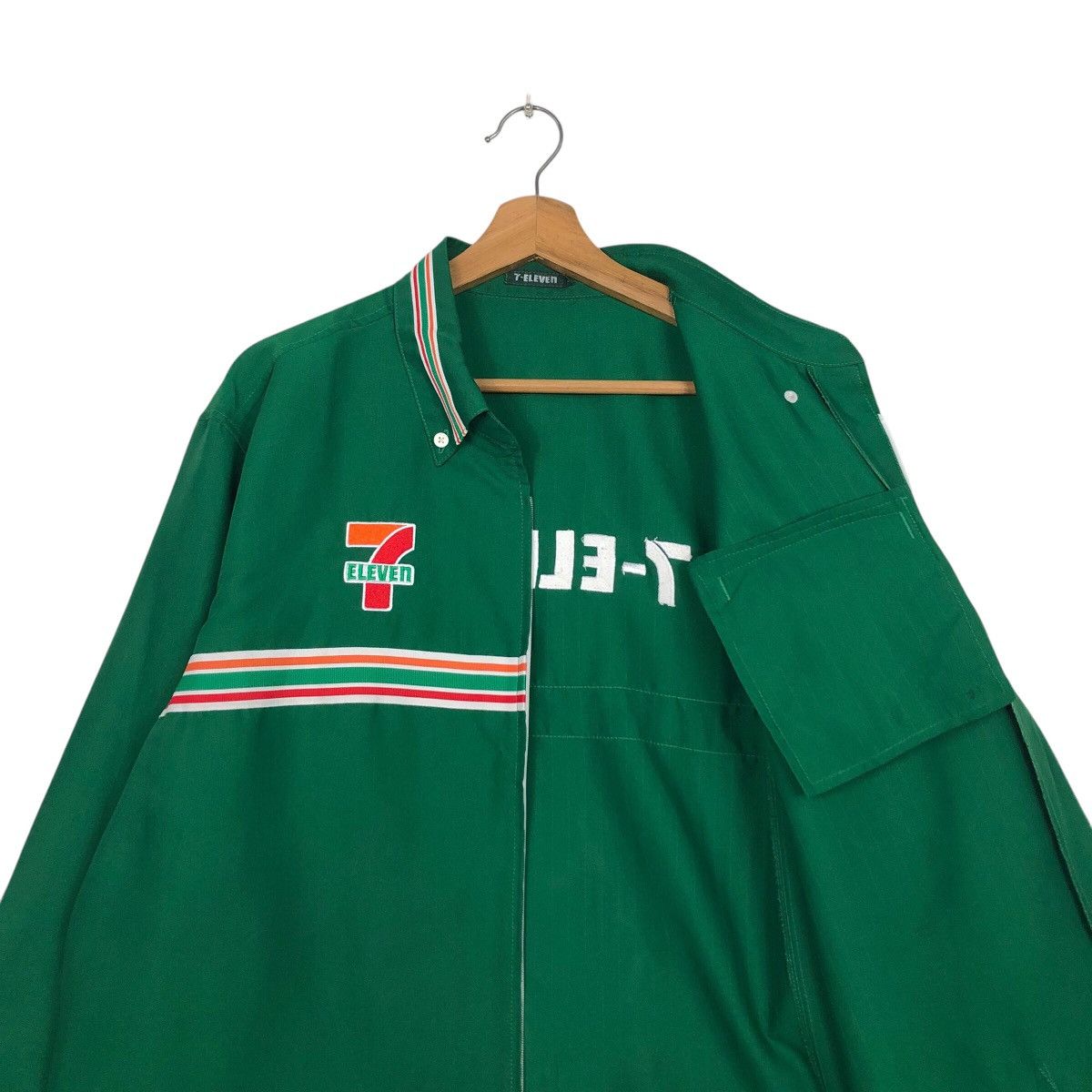 Japanese Brand 📌Vintage Worker Shirt Jacket 7-Eleven Big Logo Size US L / EU 52-54 / 3 - 13 Thumbnail