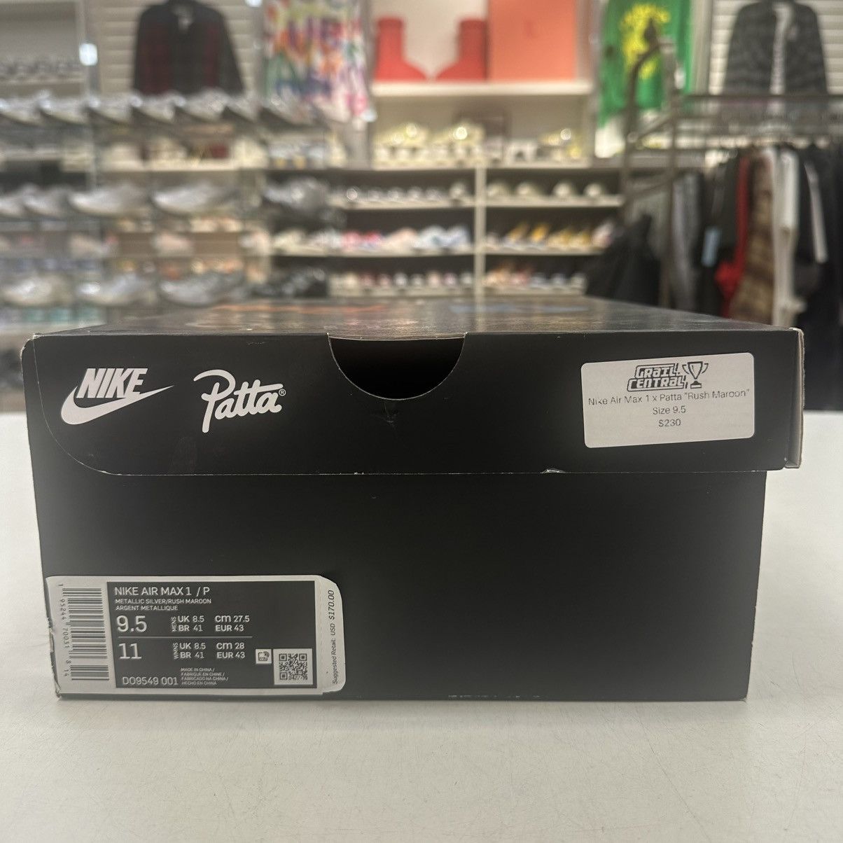 Nike × Patta Size 9.5 - Nike x Patta Air Max 1 Maroon - DO9549-001 Size US 9.5 / EU 42-43 - 7 Thumbnail