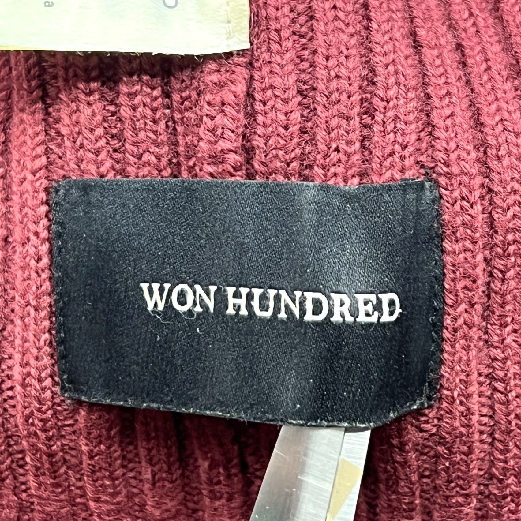 Won Hundred WON HUNDRED Beanie Hat One Size OS 100% Wool Ribbon Red Carl Size ONE SIZE - 4 Thumbnail