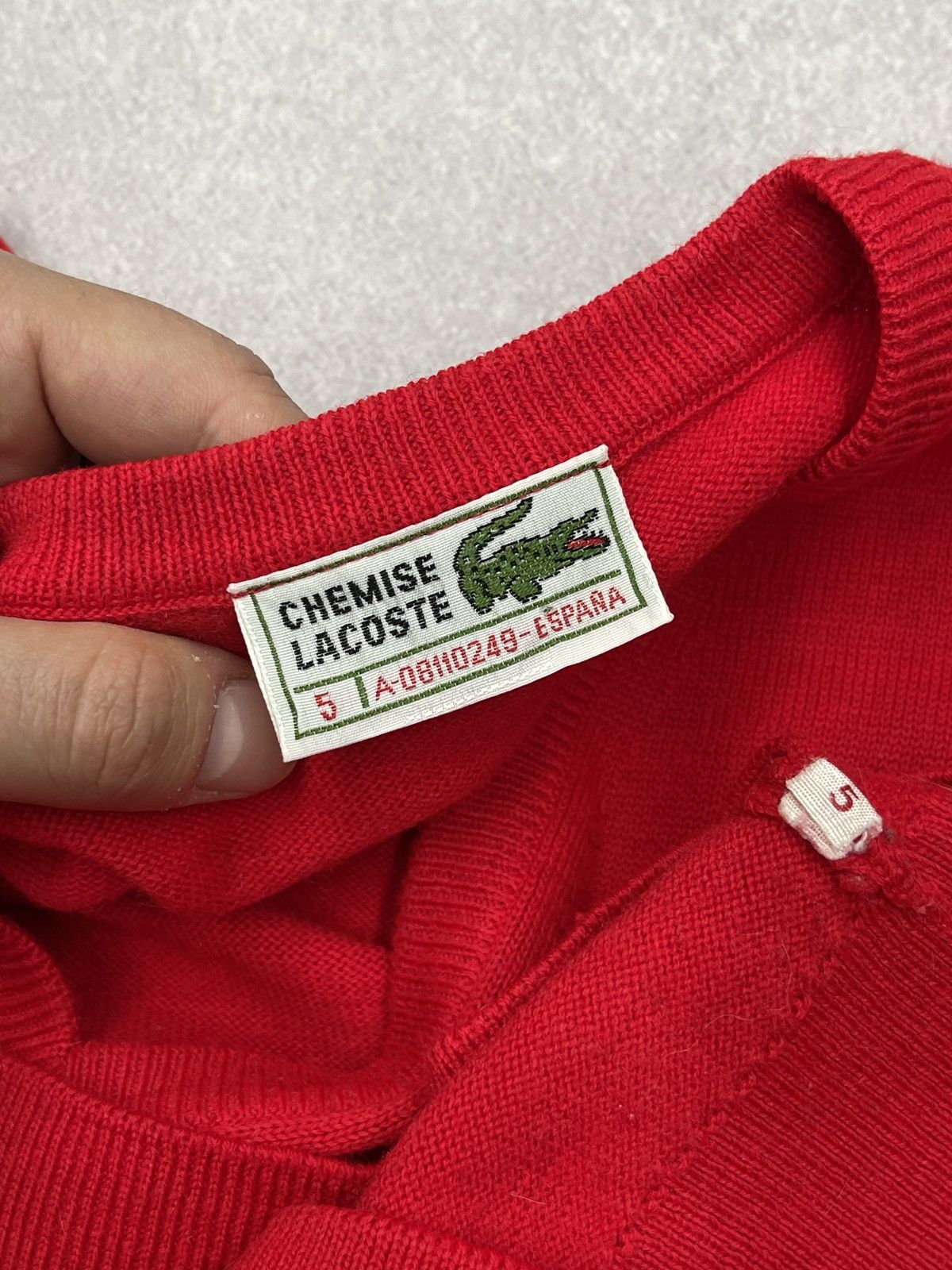 Lacoste Vintage Lacoste Chemise Wool Vest Red Rare Y2K Size L Size US L / EU 52-54 / 3 - 6 Thumbnail