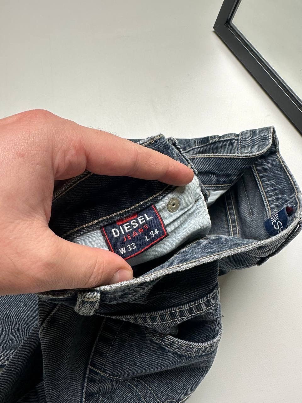Diesel Diesel Gray Vintage Wide Baggy Jeans Size 33 Size US 33 - 6 Thumbnail