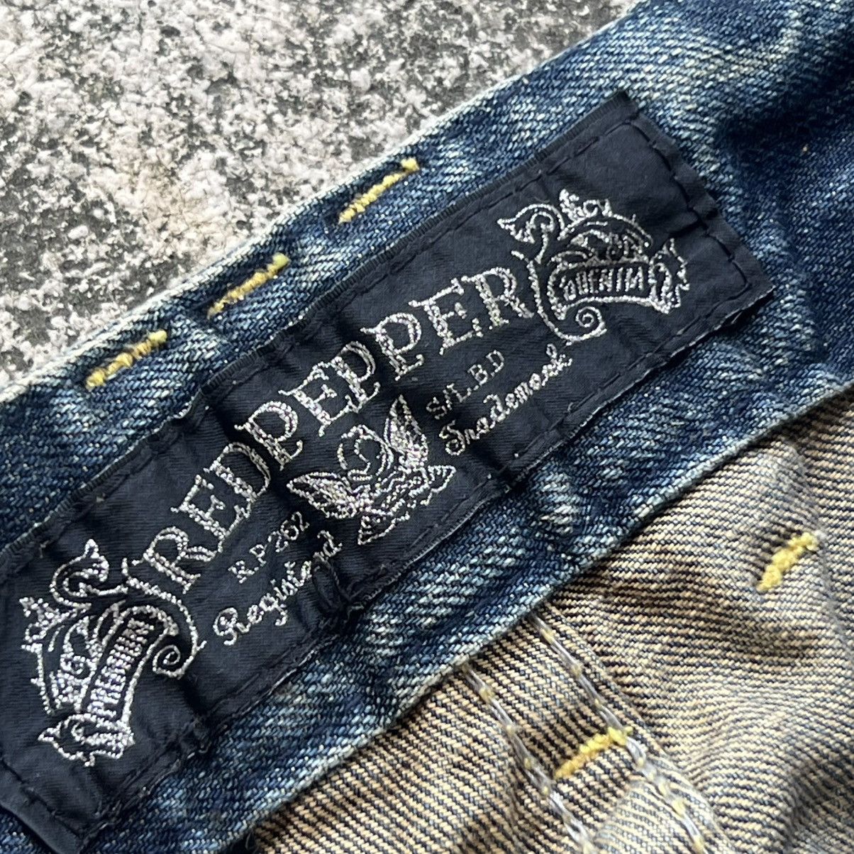 Japanese Brand “RED PEPPER” DISTRESS/FADED BLUE JEANS Size US 30 / EU 46 - 9 Thumbnail