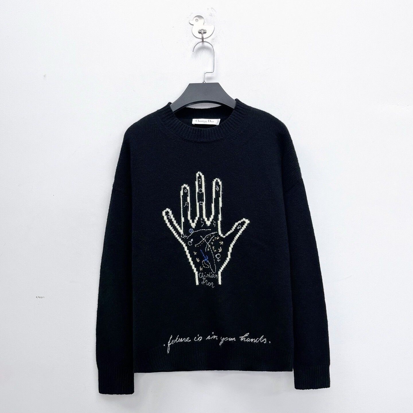 Dior Dior Black Constellation Palm Cashmere Sweater Size US M / EU 48-50 / 2 - 1 Thumbnail