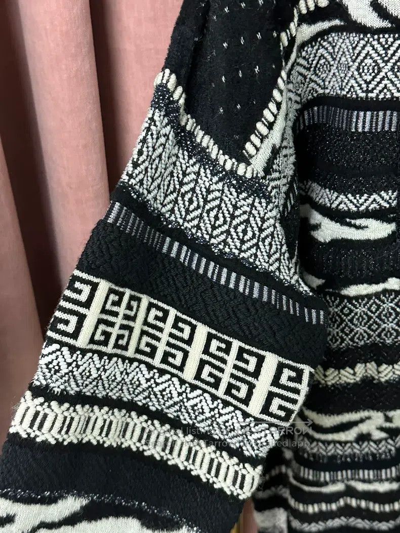 Givenchy Givenchy Black and White Polka Dot Printed Logo Turtleneck Size US S / EU 44-46 / 1 - 4 Thumbnail