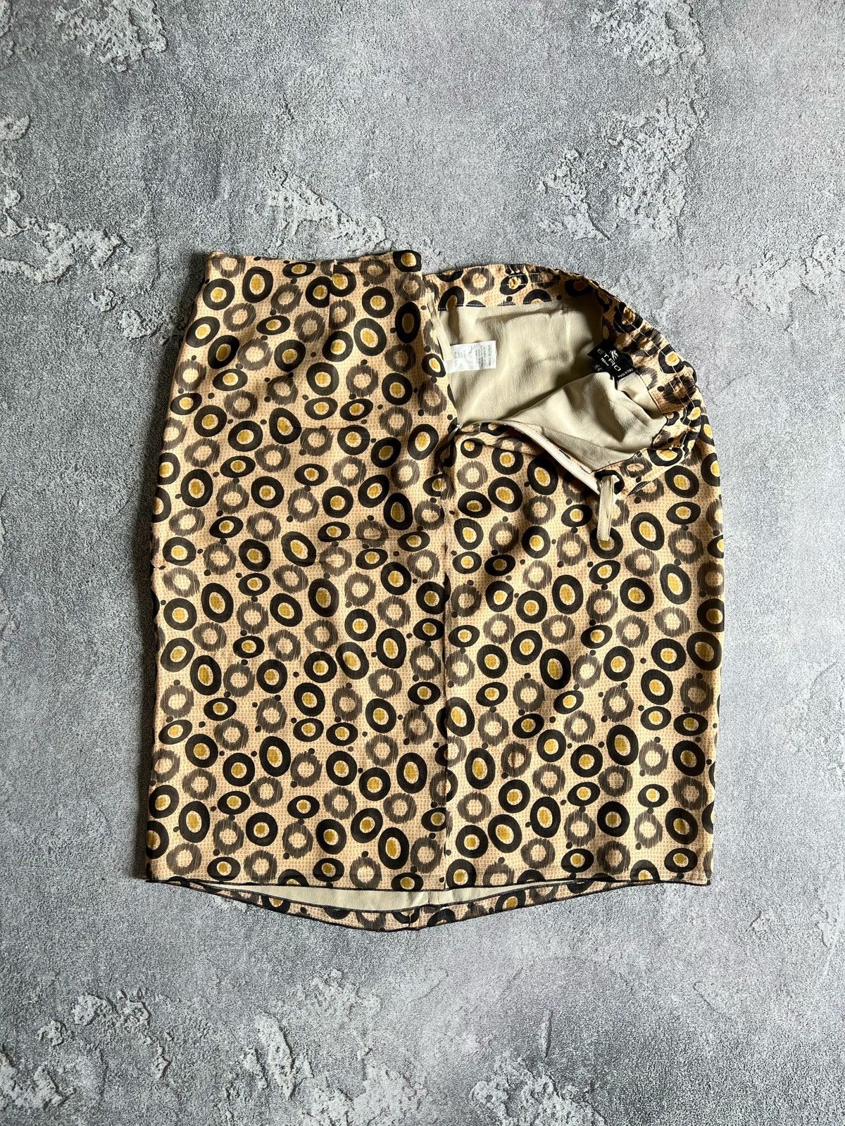 Etro × Vintage Vintage Etro Milano Silk Midi Pattern Skirt Women’s Size 44 Size 30" / US 8 / IT 44 - 3 Thumbnail