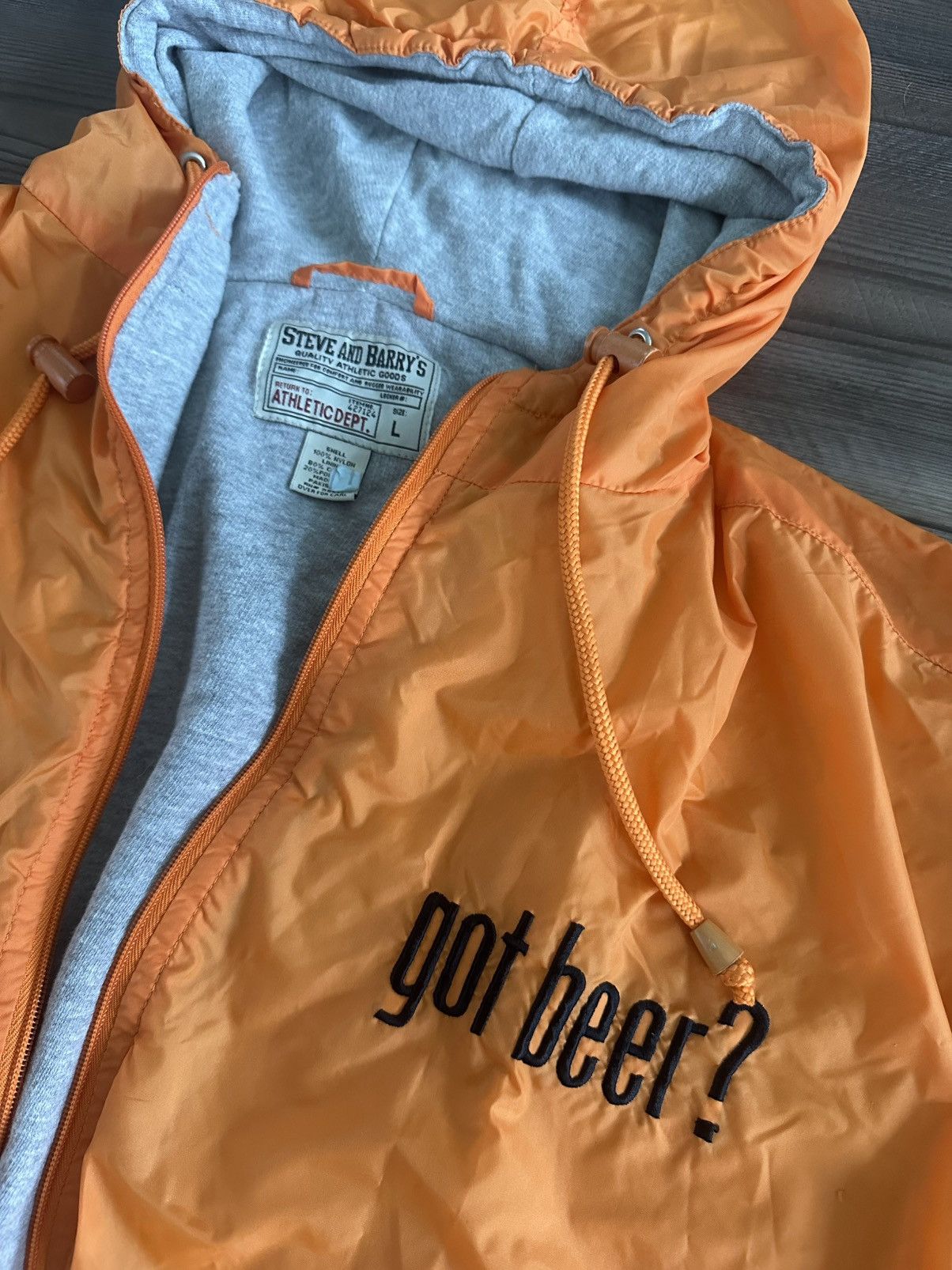 Vintage 90s Vintage “got beer?” Lined Windbreaker Steve and Barry’s Size US L / EU 52-54 / 3 - 3 Thumbnail