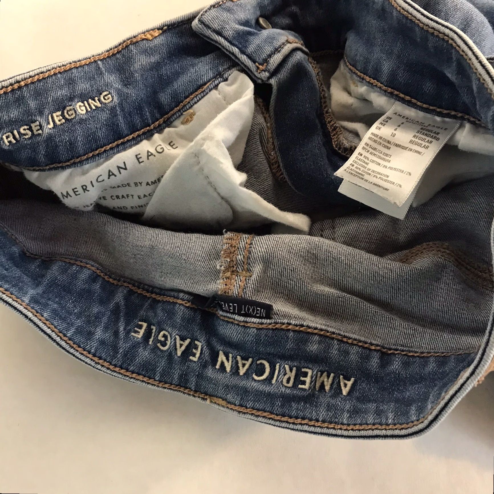 American Eagle Outfitters American Eagle Outfitters Light Wash High Rise Jeggings Women’s Regular Size 6 Blue Denim Size 28" / US 6 / IT 42 - 5 Thumbnail