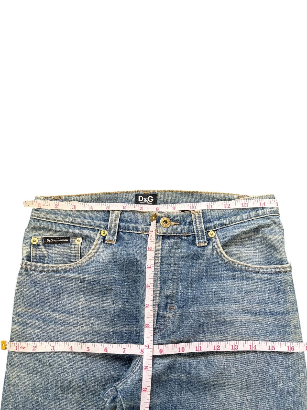 Dolce & Gabbana Vintage Dolce Gabbana Studded Mud Wash Loose Jeans Size 29" - 5 Thumbnail