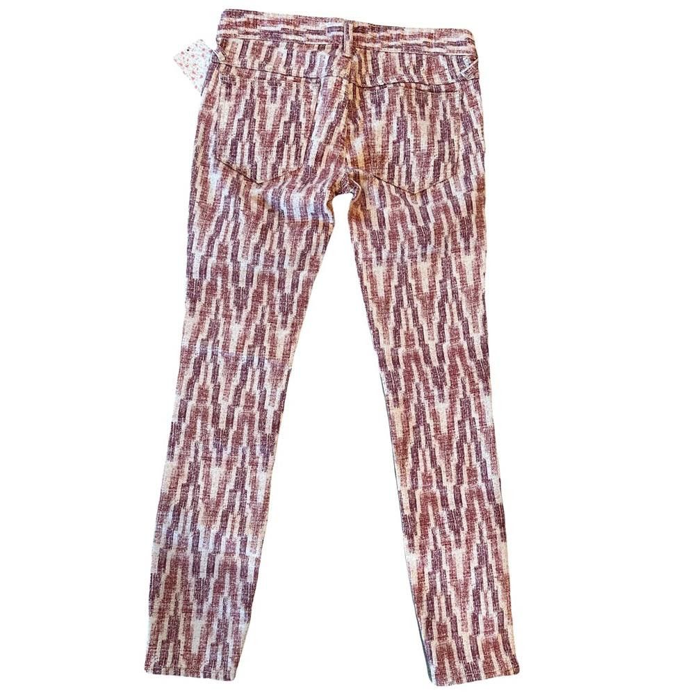 Free People Free People Americana Ikat Red White Crop Skinny Jeans 24 Size 24" / US 00 / IT 34 - 5 Thumbnail