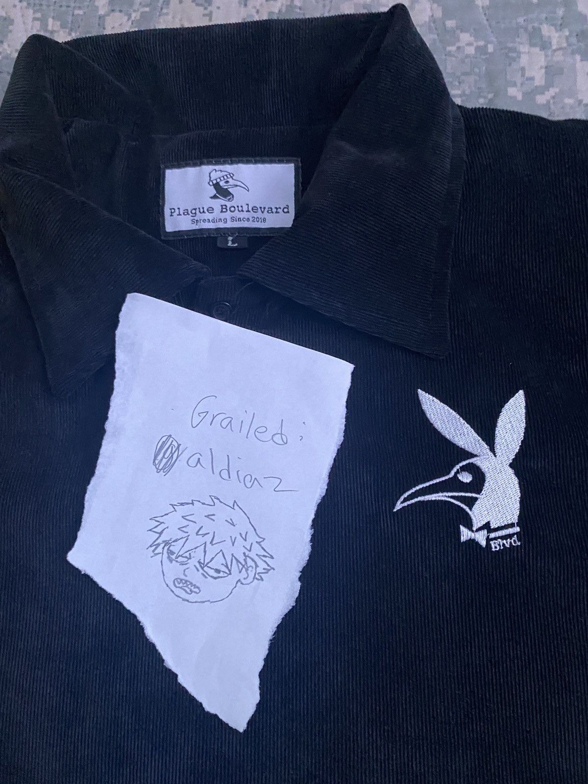 image of Plague Blvd Plagueboy Polo Tee in Black, Men's (Size Large)