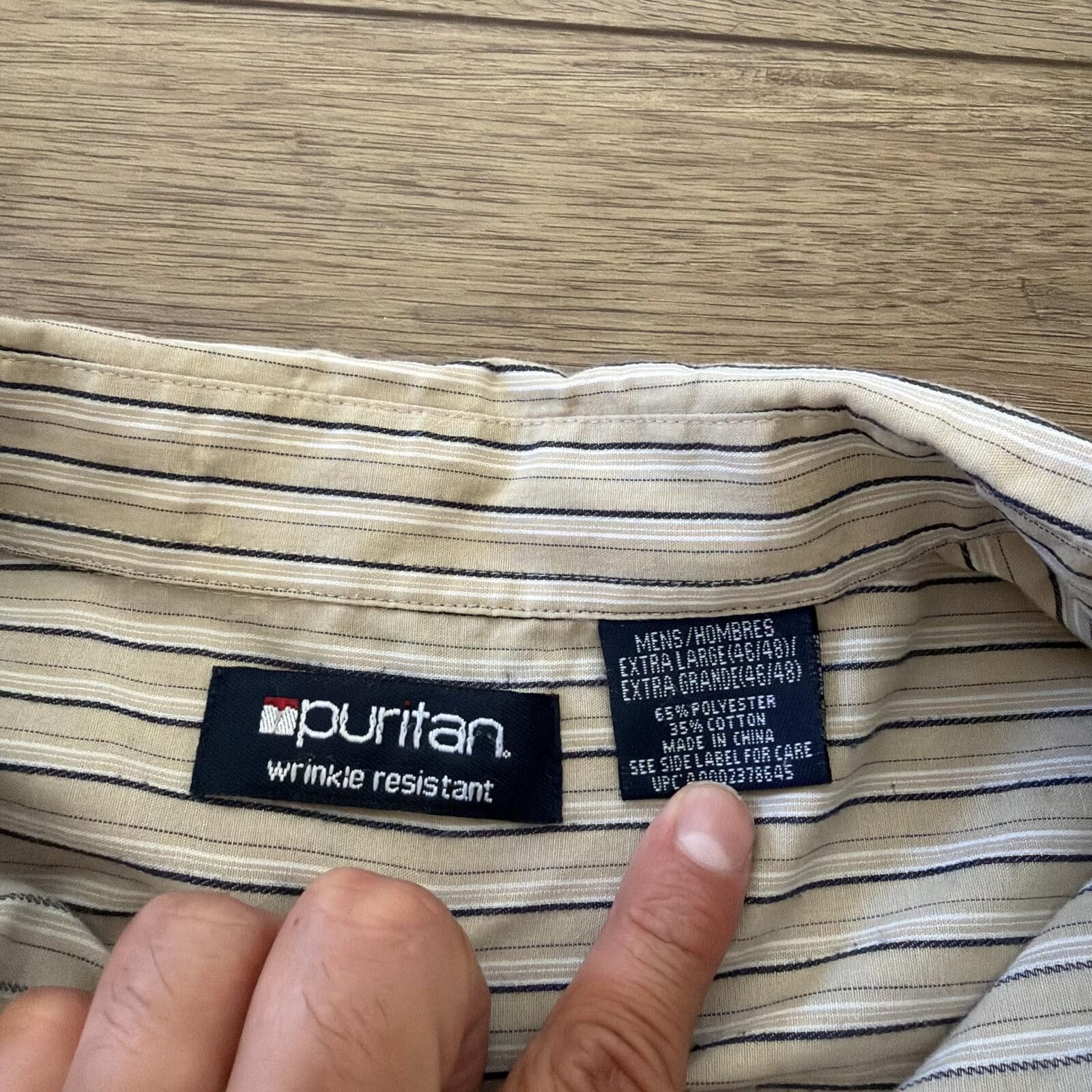 Puritan Vintage Y2K 90s Striped Button Up Puritan XL Skater Surfer Size US XL / EU 56 / 4 - 4 Thumbnail