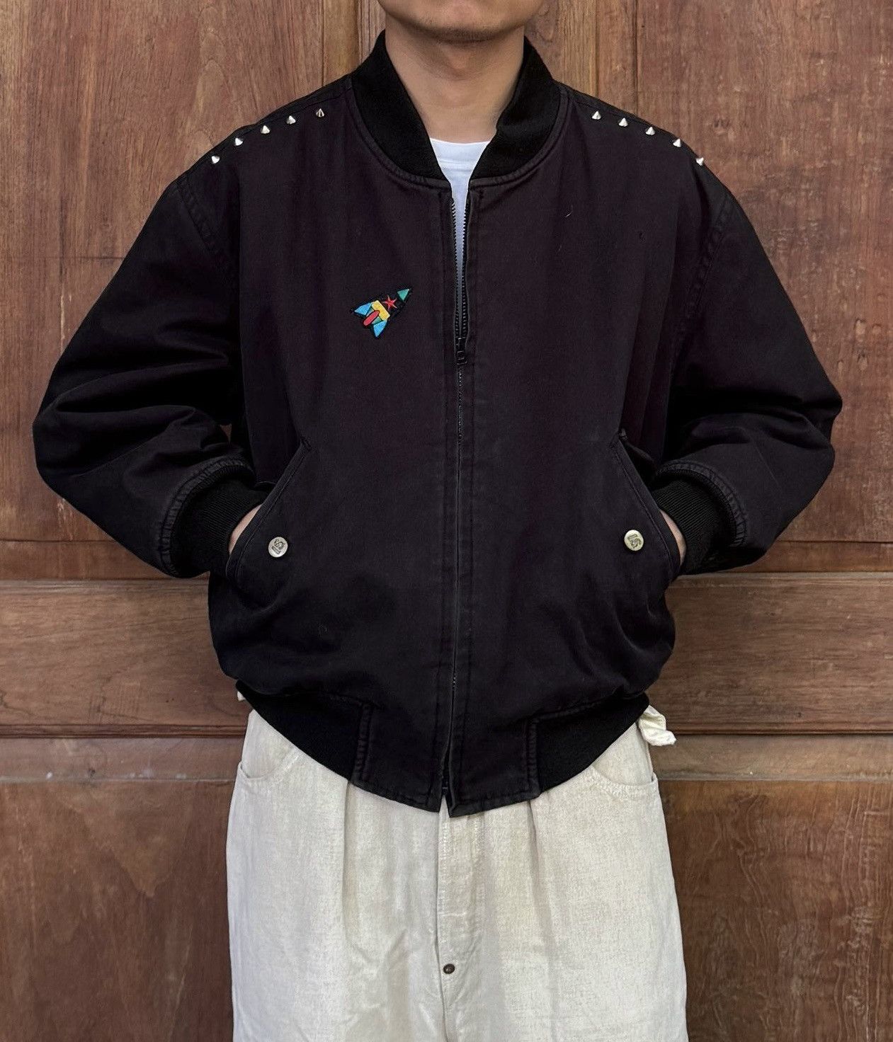 Issey Miyake FREE TAX ! 80s IS Logo Bomber Jacket Size US M / EU 48-50 / 2 - 20 Thumbnail