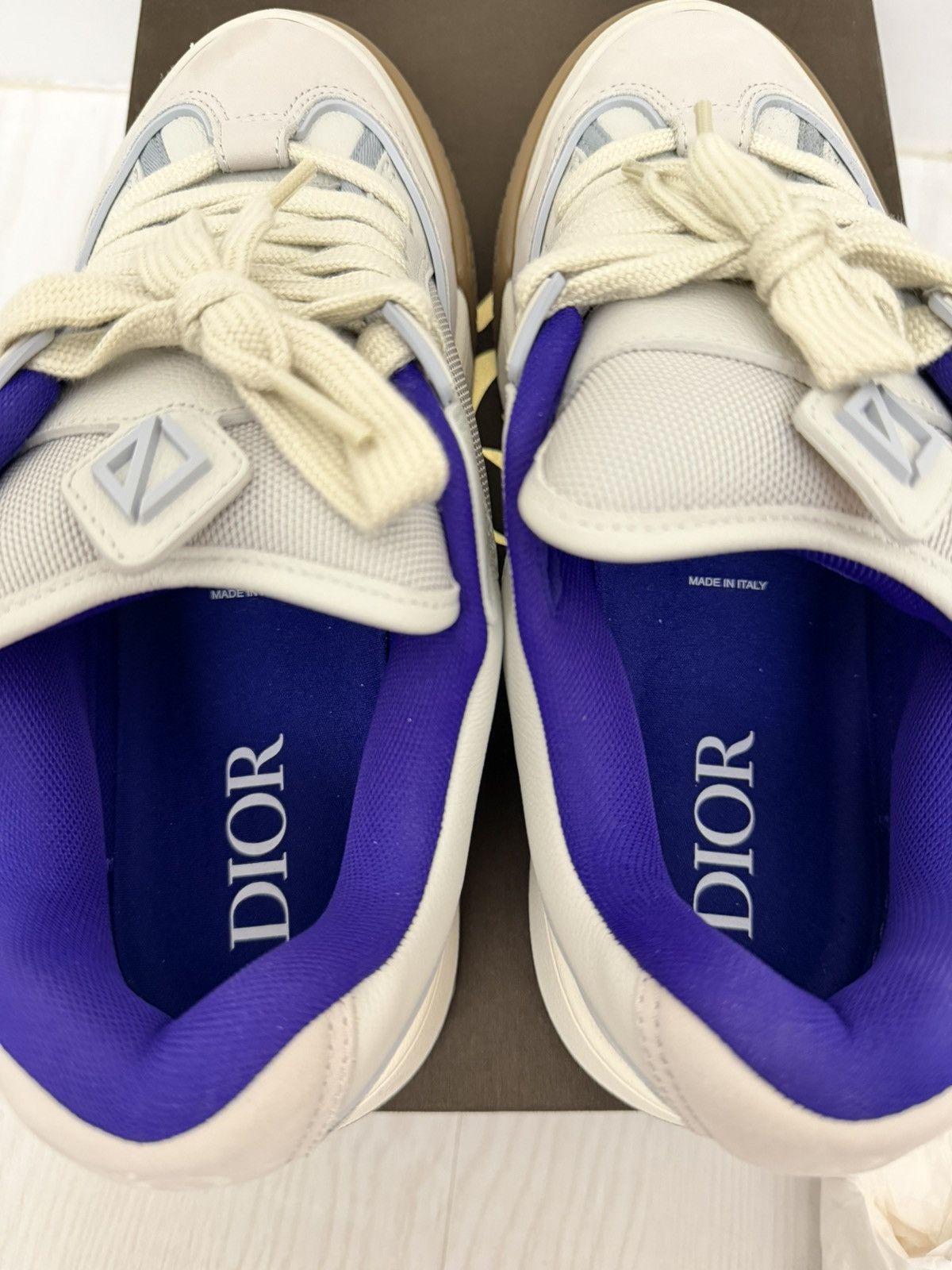 Dior × Travis Scott Dior B713 Cactus Jack Travis Scott Cream Purple Shoes Size US 10 / EU 43 - 8 Thumbnail