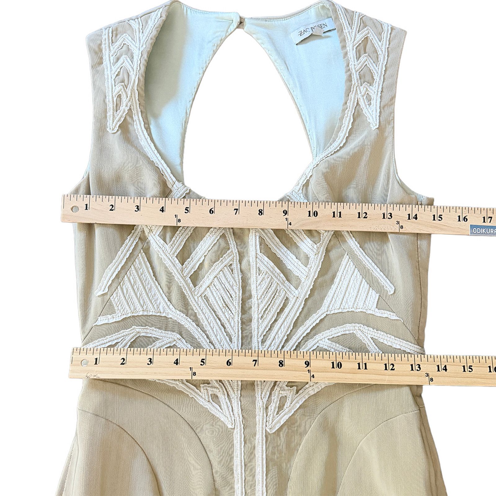 Zac Posen Vintage Zac Posen Bohemian Chic Sheath Midi Dress Size M / US 6-8 / IT 42-44 - 7 Thumbnail