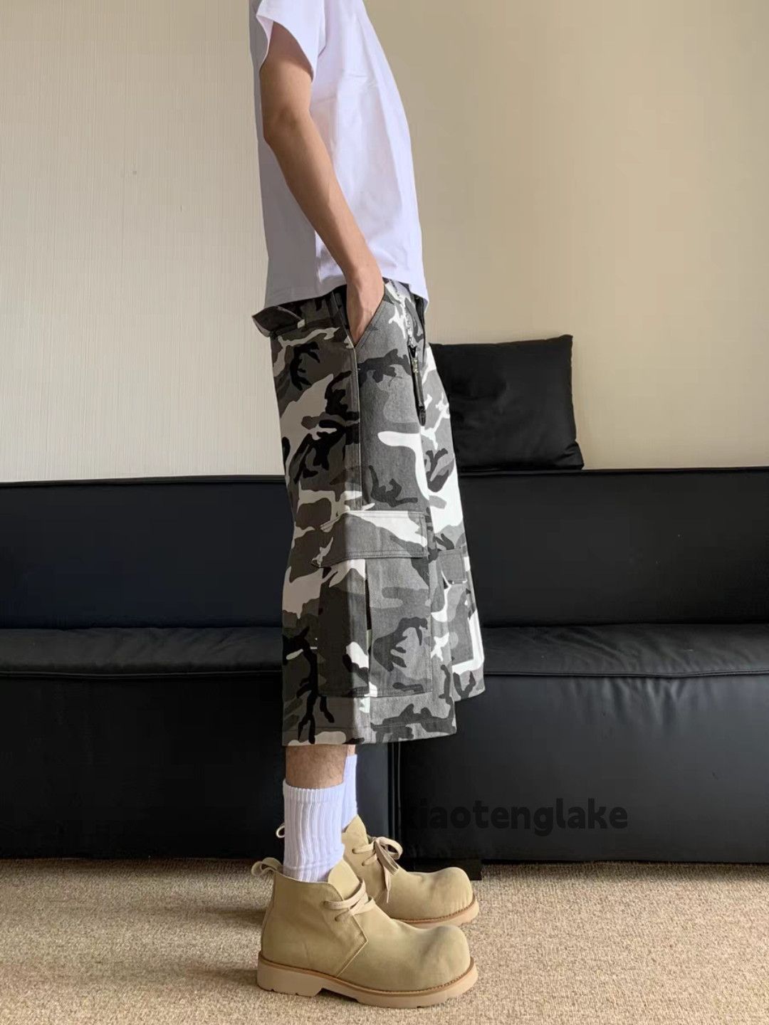 Designer Unisex outdoor utility military tactical cargo hiphop shorts Size US 30 / EU 46 - 2 Thumbnail