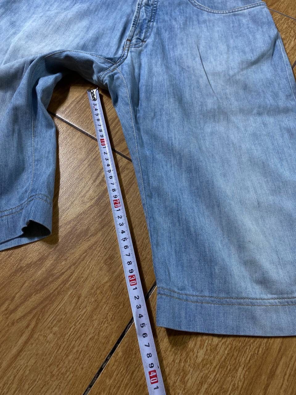 Trussardi × Vintage Vintage Short Denim Trussardi Flared Style Double Waist Size US 32 / EU 48 - 13 Thumbnail