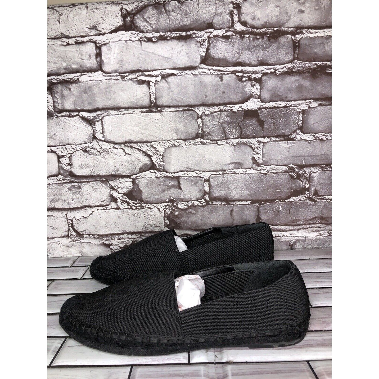 Banana Republic Banana Republic Black Canvas Fabric Slip On Espadrilles Loaf Size US 8 / IT 38 - 12 Thumbnail