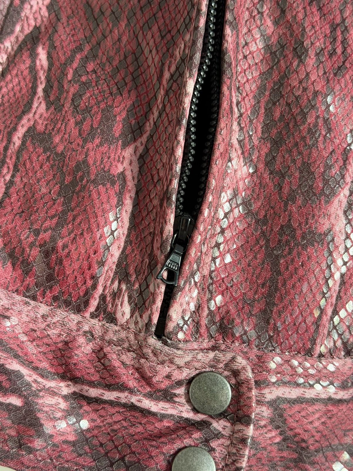 Vintage Just Cavalli Style Snake Print Cropped Jacket Y2K Style Size XS / US 0-2 / IT 36-38 - 6 Thumbnail