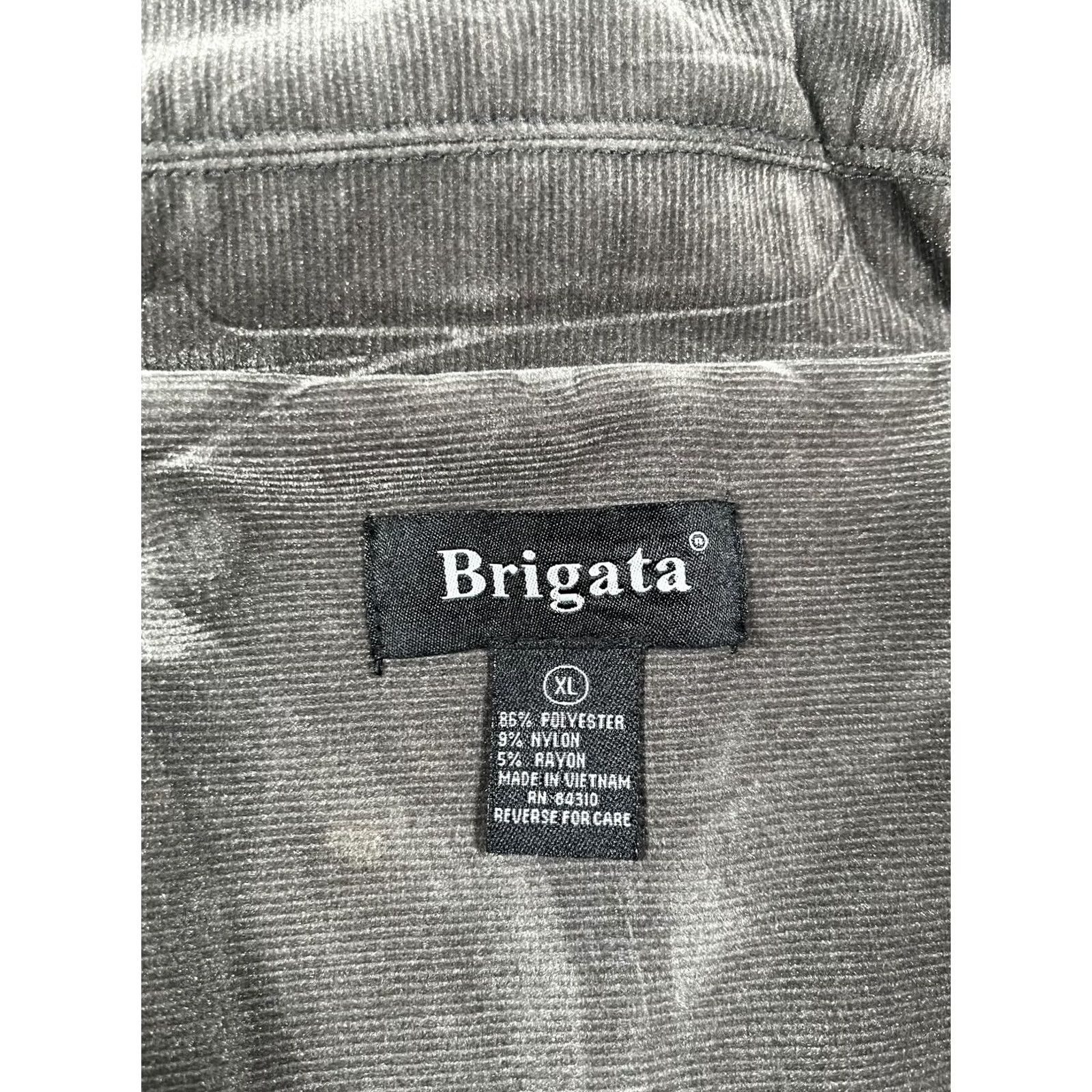 Vintage Brigata Jacket Mens XL Gray Corduroy Full Zip Lined Bomber Casual Size US XL / EU 56 / 4 - 3 Thumbnail