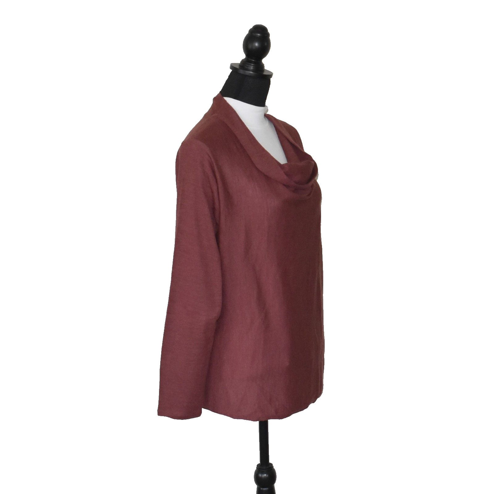 Eileen Fisher EILEEN FISHER Merino Wool Knit Cowl Neck Tunic Sweater Sz XL Size XL / US 12-14 / IT 48-50 - 3 Thumbnail
