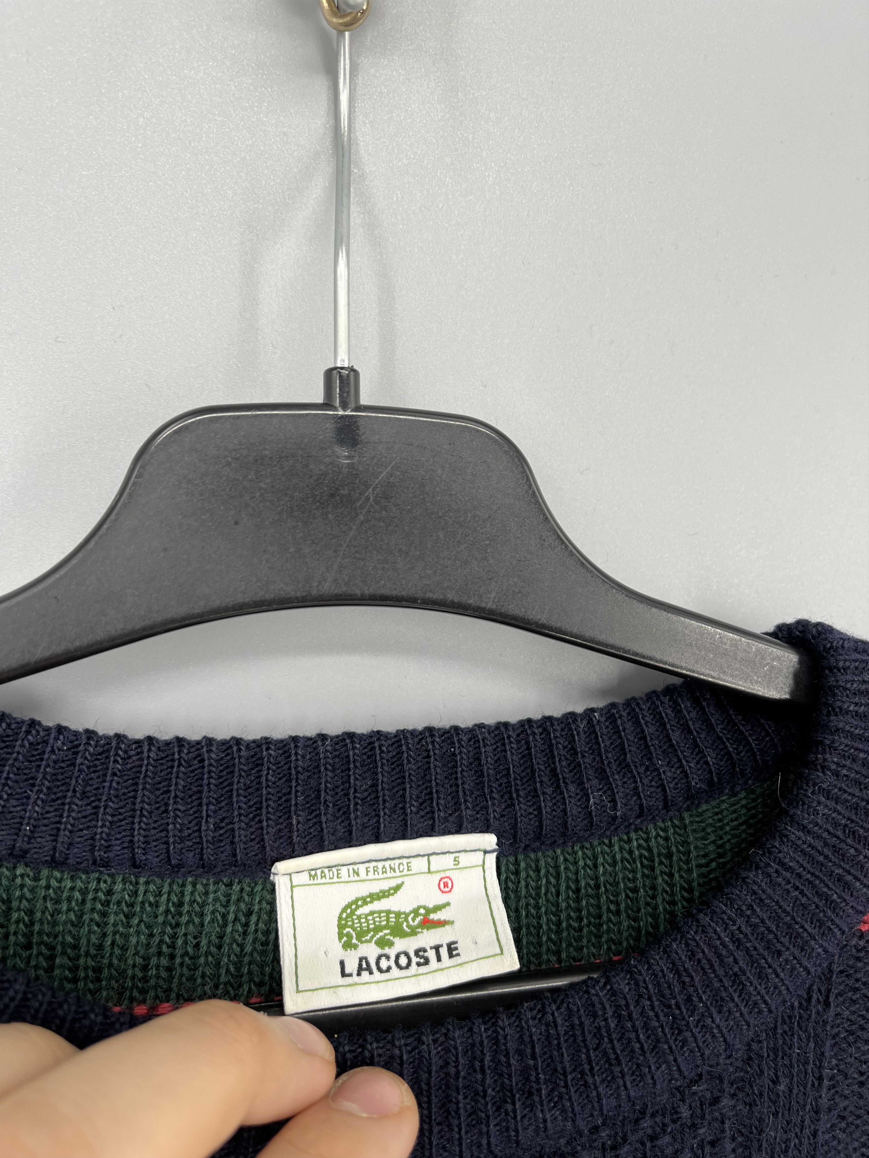 Lacoste Vintage 90S Chemise Lacoste Knitted Sweatshirt Size US M / EU 48-50 / 2 - 7 Thumbnail
