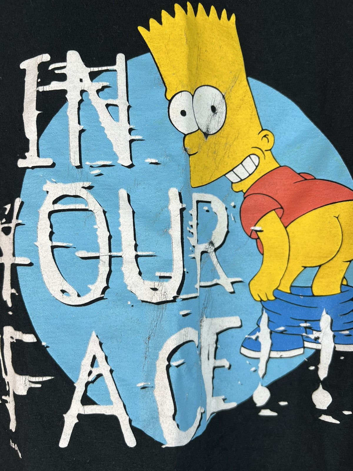 The Simpsons × Vintage 1999 Vintage Bart Simpsons Ass Black T-Shirt Size US L / EU 52-54 / 3 - 4 Thumbnail