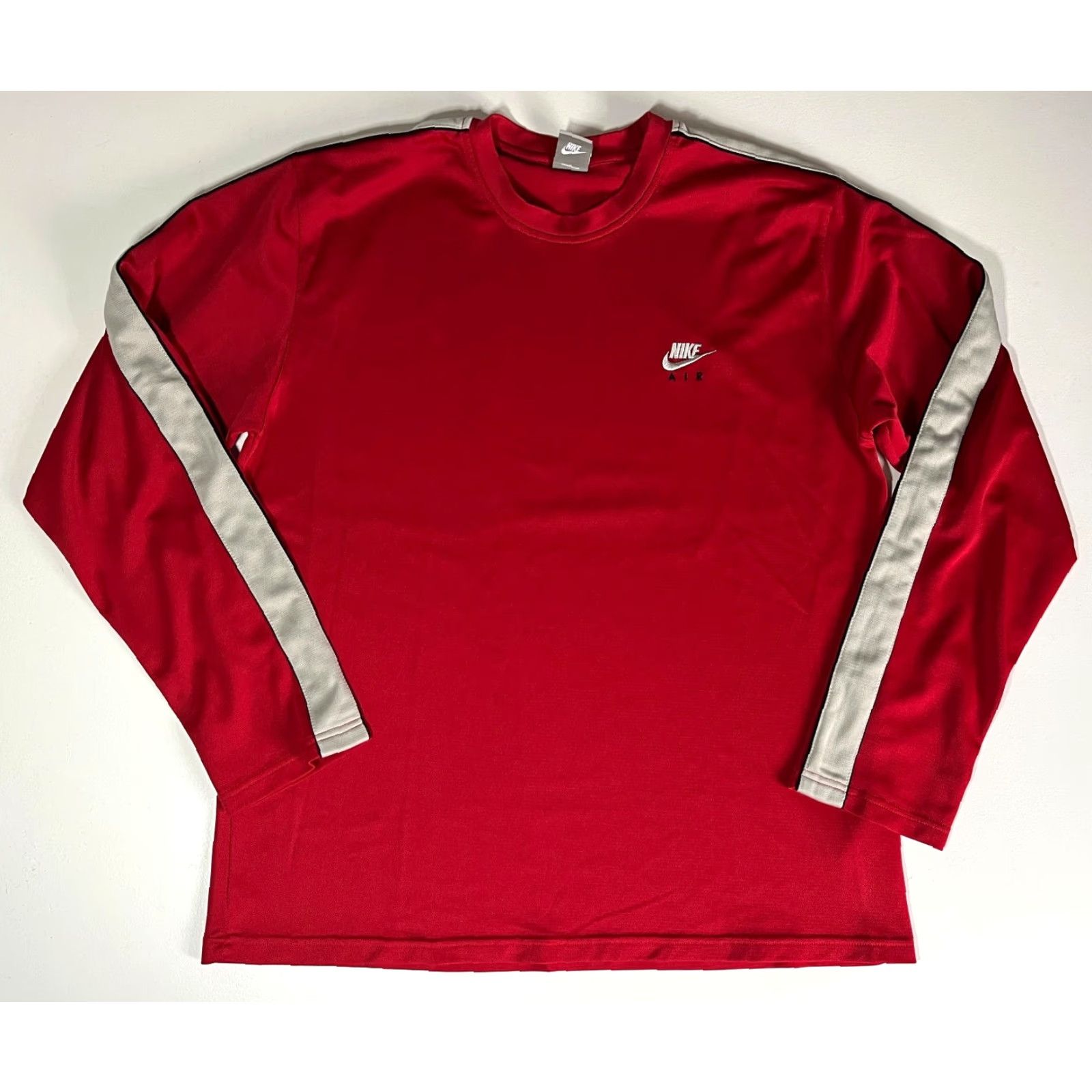 Nike VINTAGE Nike Air Long Sleeve Shirt Mens 2XL Red Solid Pullover Crew Neck Activewear 249270-648 Size US XXL / EU 58 / 5 - 4 Thumbnail