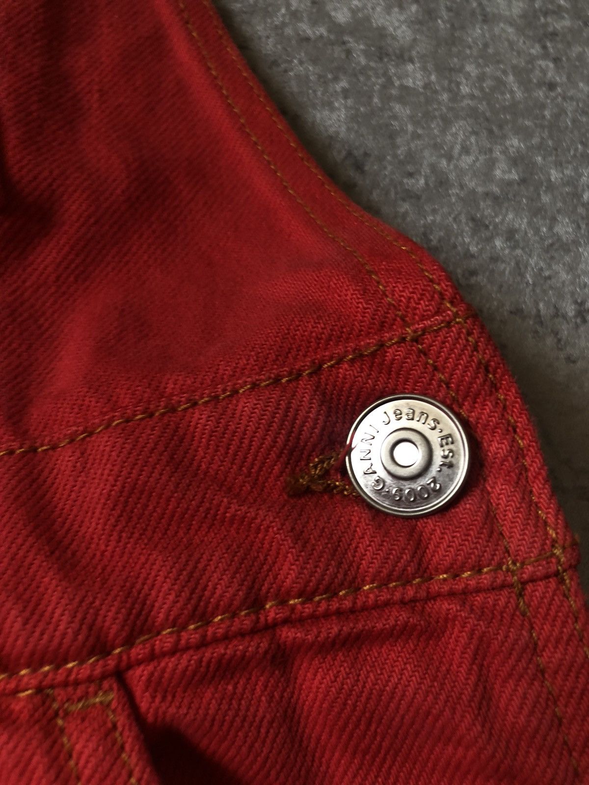 Designer × Ganni NWT GANNI RED DENIM OVERALLS Size 26" / US 2 / IT 38 - 5 Thumbnail
