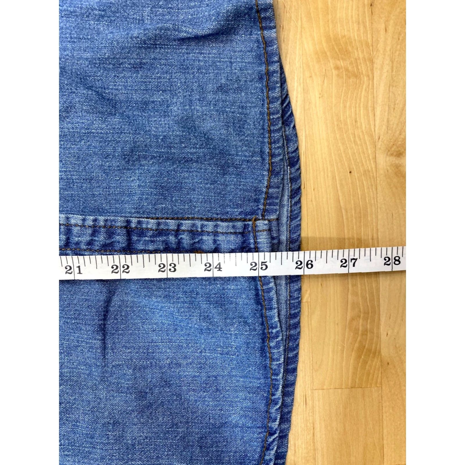 Vintage Stradivarius Womens Denim Button Down Long Sleeve Size L Floral blue 1990s Casual Cotton Regular Womens Size L / US 10 / IT 46 - 6 Thumbnail