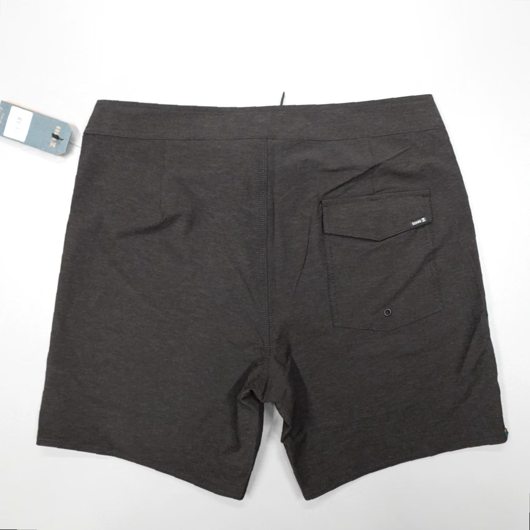 Roark Roark Board Shorts Men 36 Black 17” Hemp Blend RP467 Quick Dry Stretch Above-the-Knee Drawstring Back Pocket Surfing Recreation Size US 36 / EU 52 - 8 Thumbnail