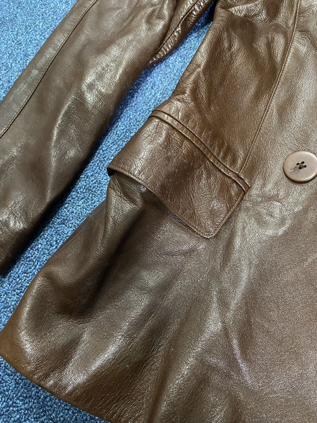 Ralph Lauren Purple Label Ralph Lauren Collection Double Breasted Leather Jacket Size S / US 4 / IT 40 - 8 Thumbnail