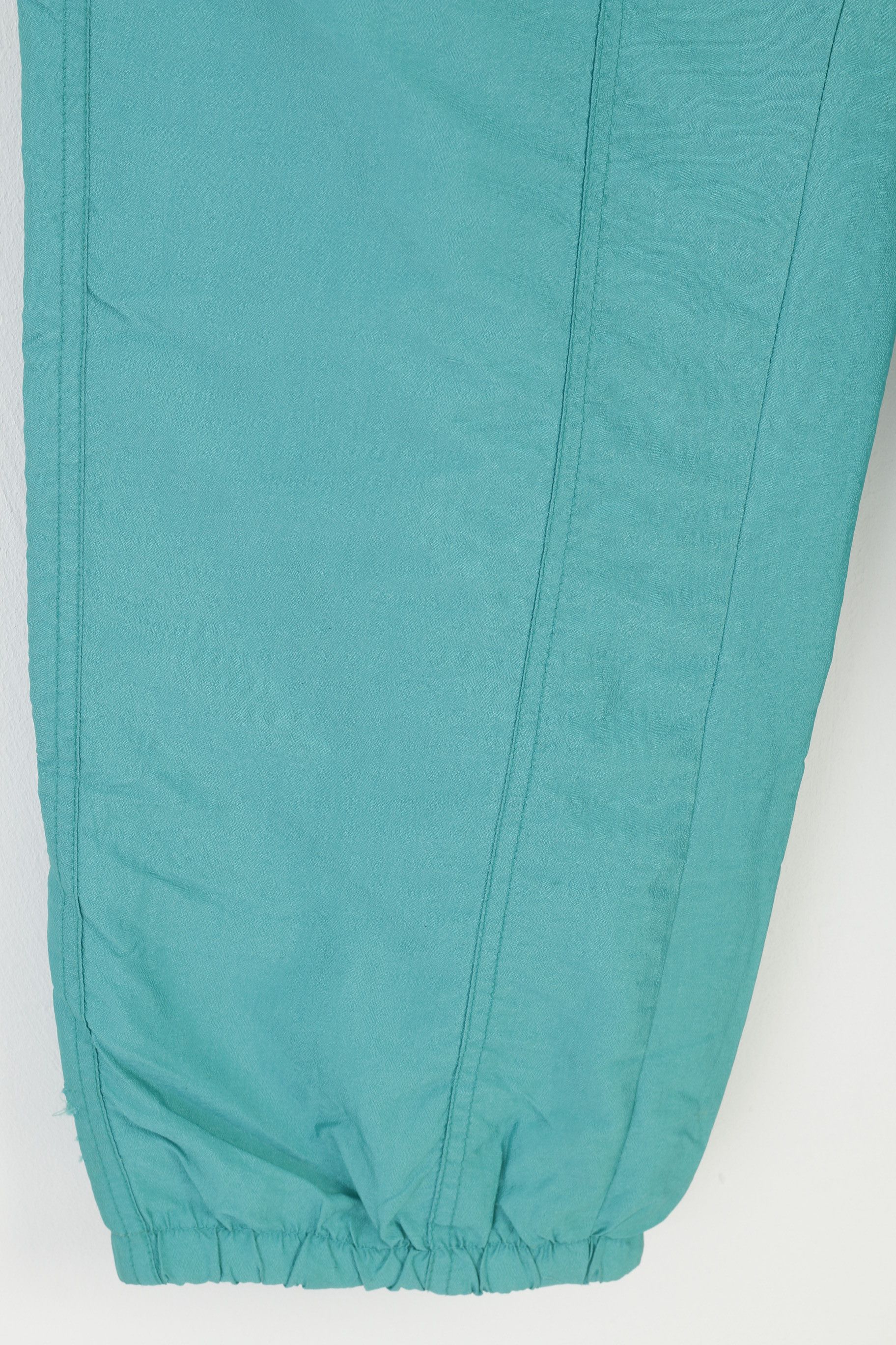 Vintage Etirel Women M Trousers Green Shiny Nylon Snowboard 10333 Size 26" / US 2 / IT 38 - 3 Thumbnail