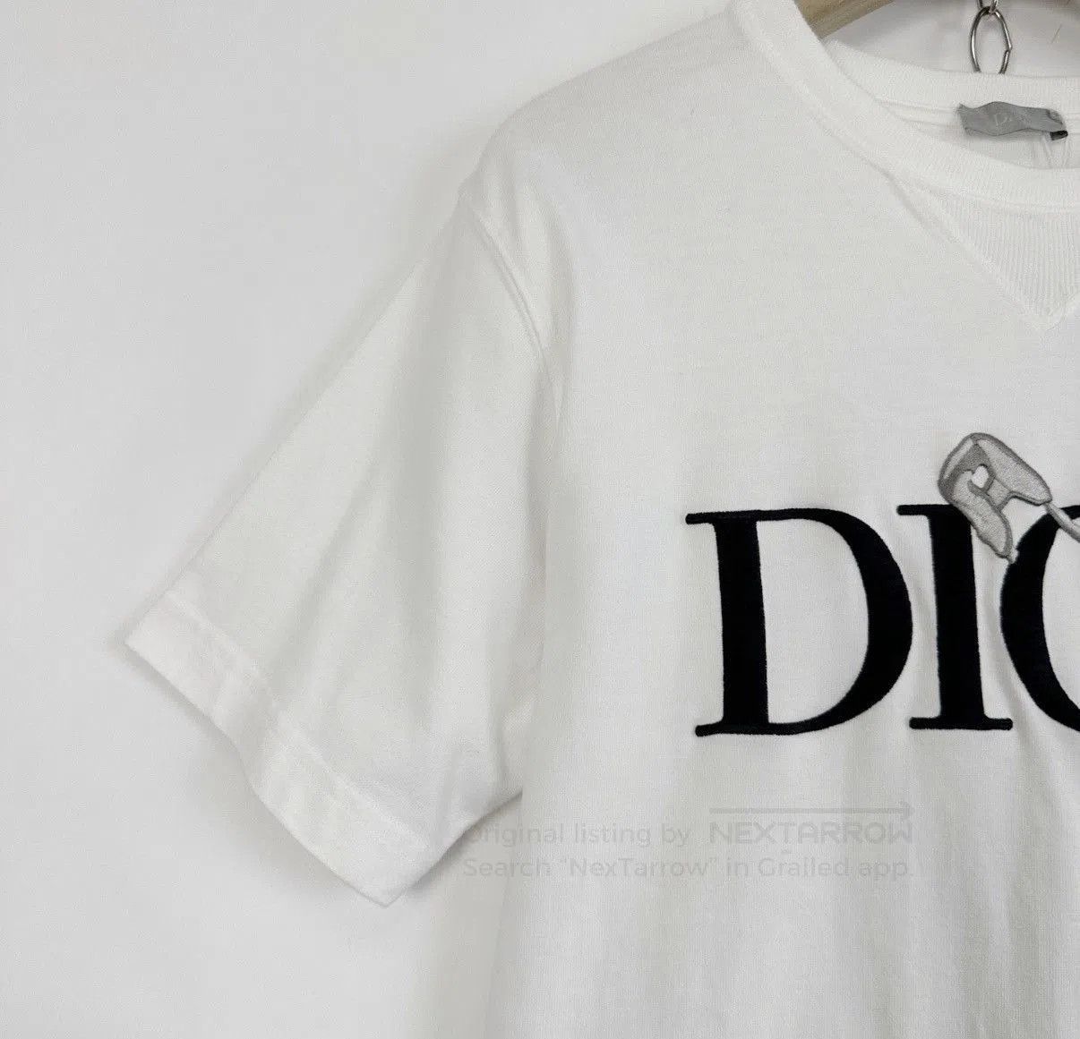 Dior White Short Sleeve Graphic Tee. Size US M / EU 48-50 / 2 - 6 Thumbnail