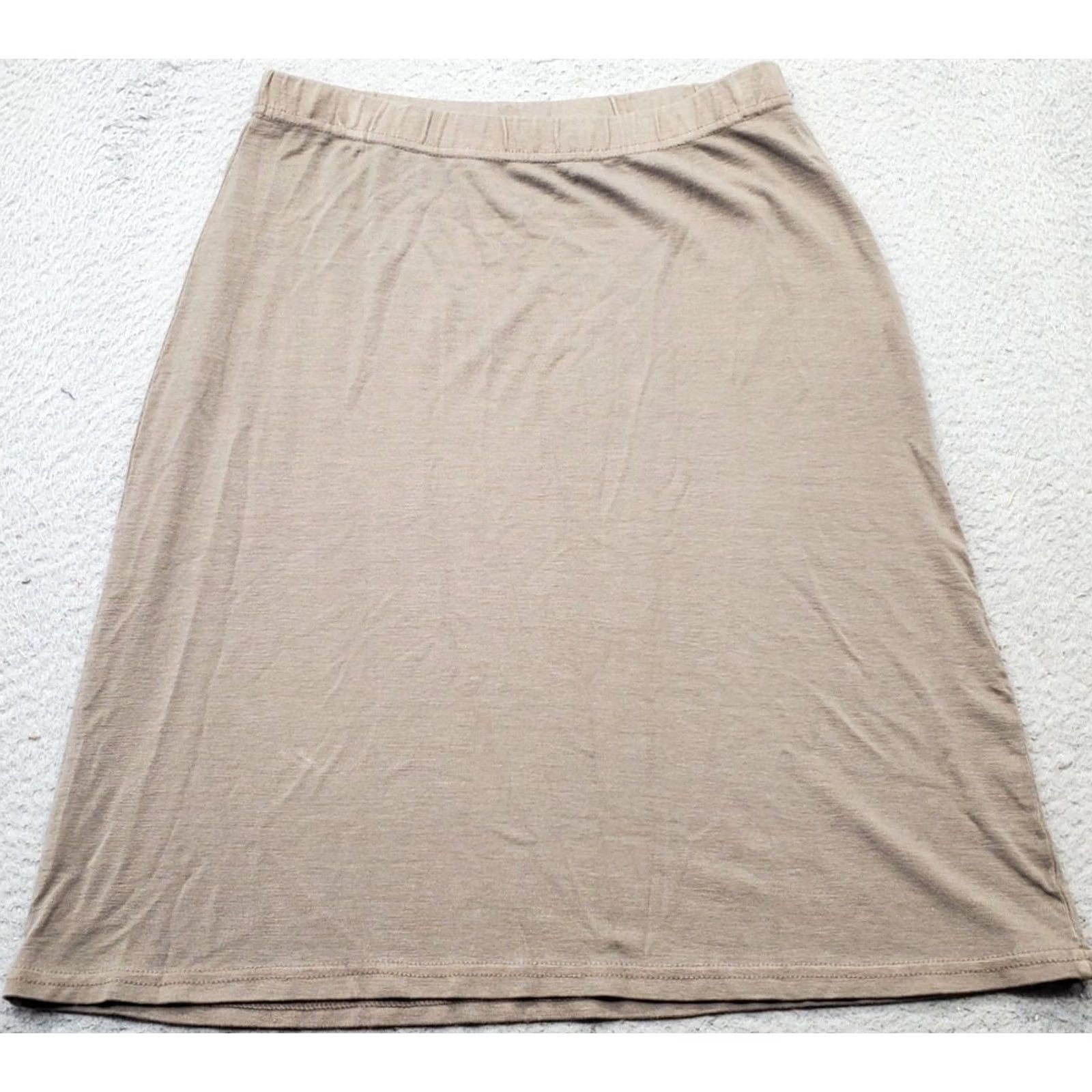 The Territory Ahead Territory Ahead Skirt Womens L Brown Tencel Elastic Waistband Pull On Size 36" / US 14 / IT 50 - 2 Thumbnail