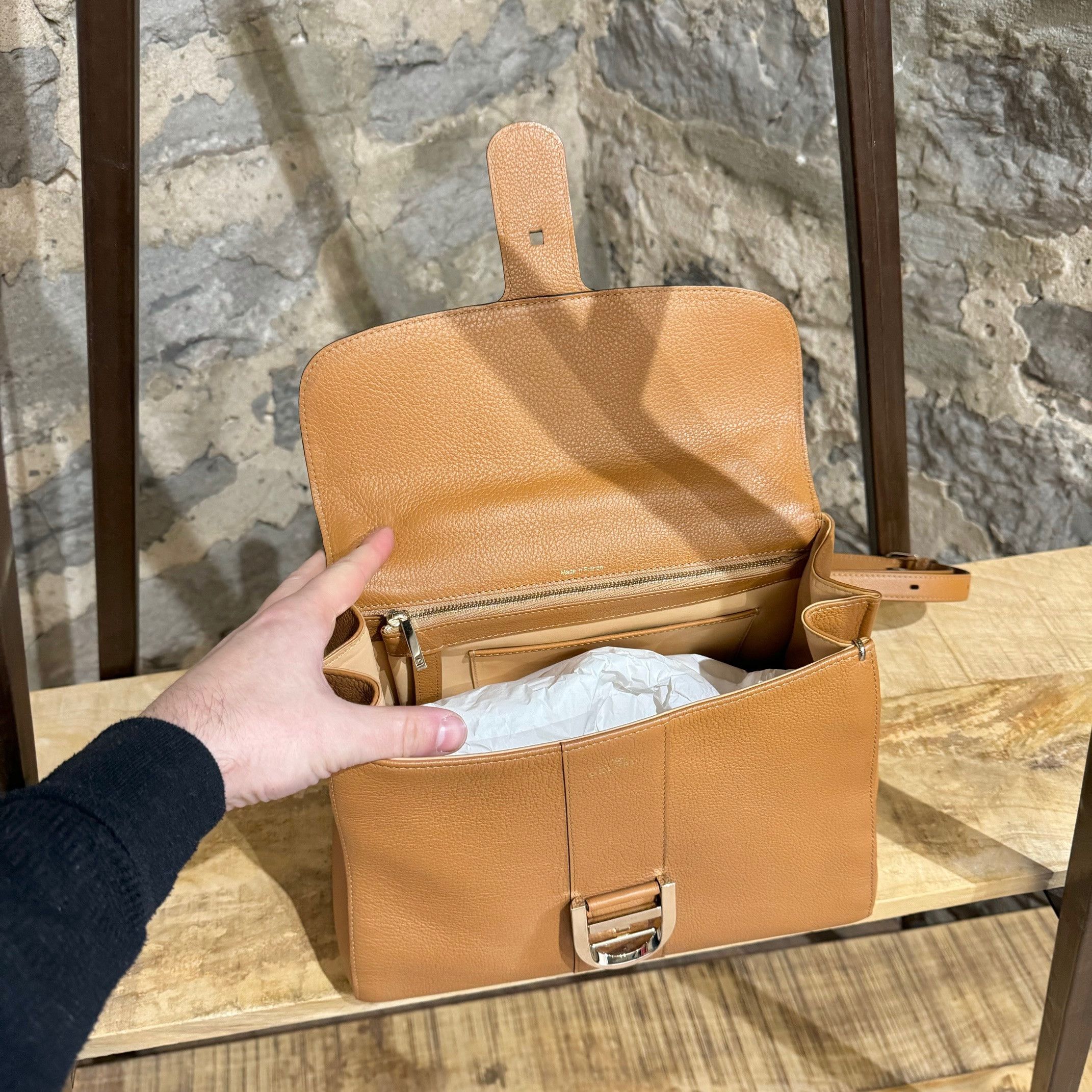 Delvaux Delvaux Brillant MM Brown Handbag With Strap & Hermès Twilly Size ONE SIZE - 10 Thumbnail