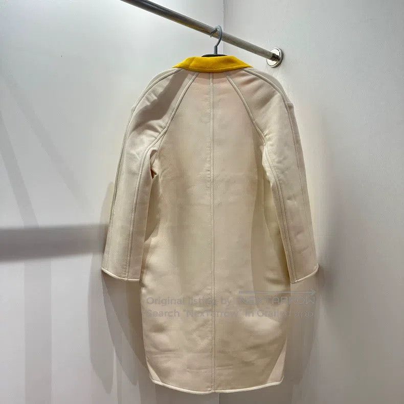 Hermes Hermes Color-Blocked Wool Cashmere Coat Jacket Size XXS / US 00 / IT 34 - 2 Thumbnail