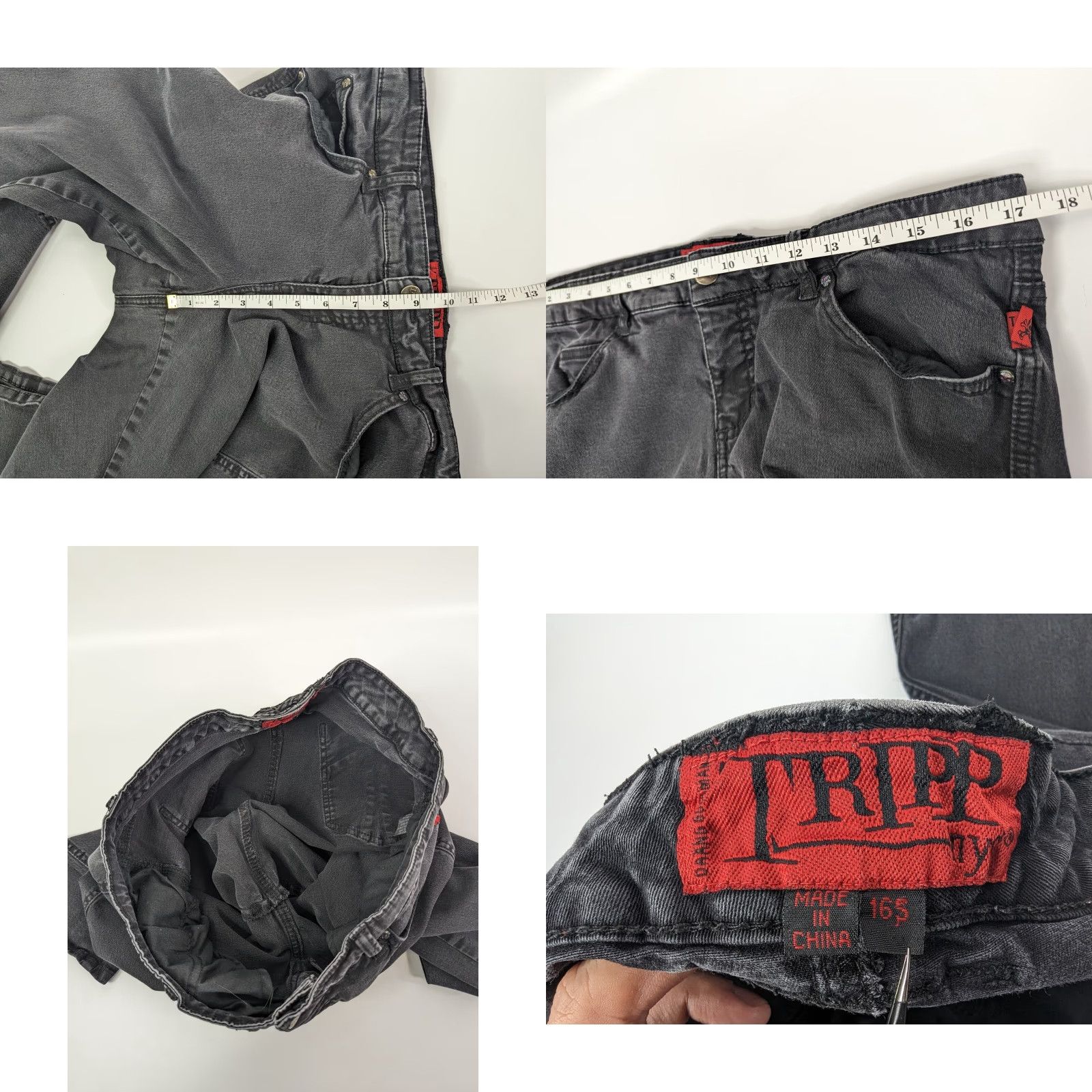 Tripp NYC VINTAGE Tripp NYC Jeans Womens Size 16S Black Stretch Skinny 90s Gothic Punk Emo Skating Size 38" / US 16 / IT 52 - 8 Thumbnail
