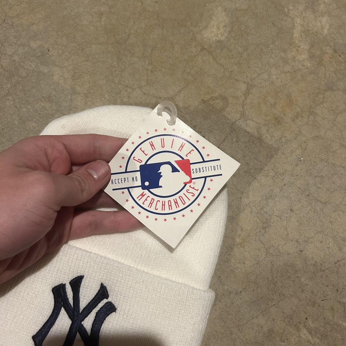 MLB × New York Yankees × Vintage Deadstock Vintage 90s New York Yankees Knit Beanie Size ONE SIZE - 3 Thumbnail