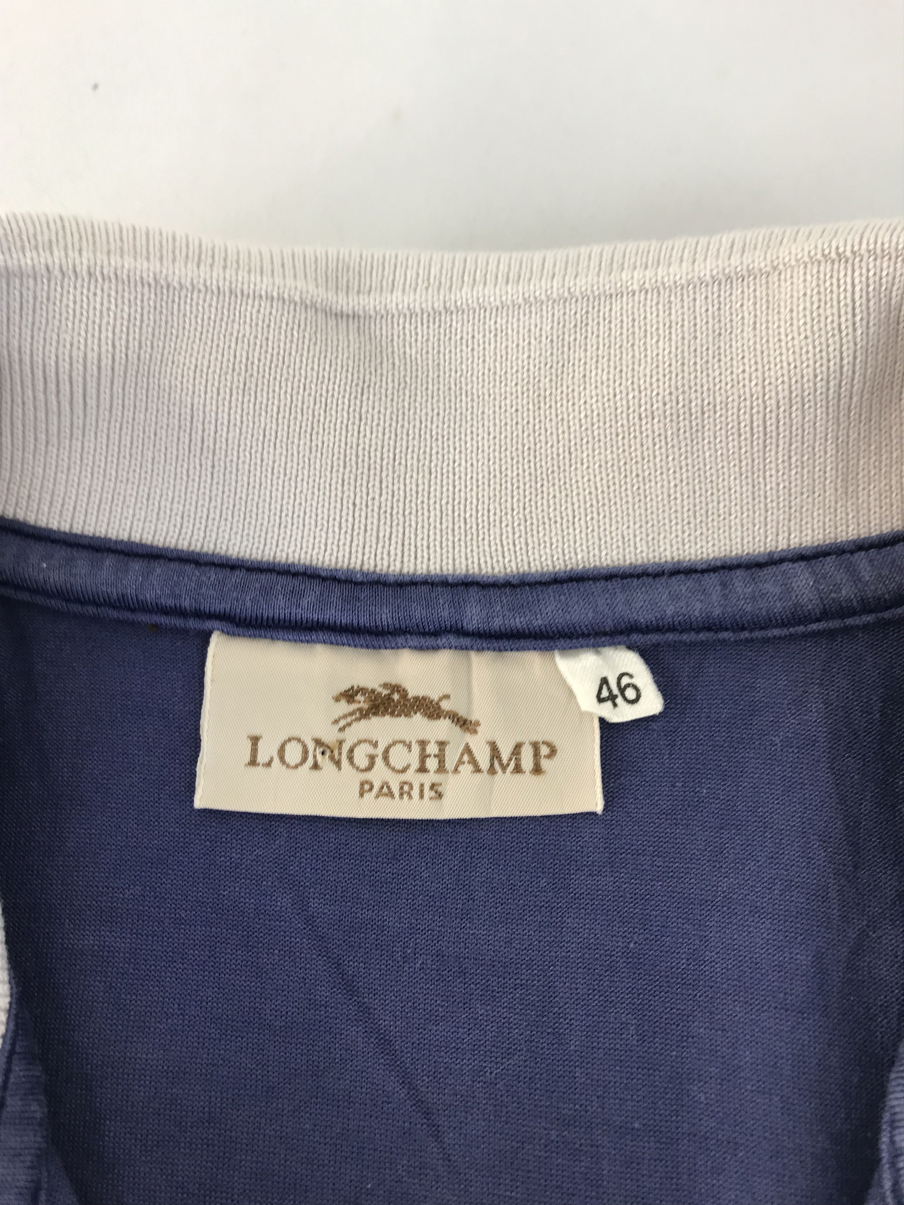 Longchamp 90s Longchamp Paris Polo Tee Plain Single Pocket Design Size US S / EU 44-46 / 1 - 5 Thumbnail