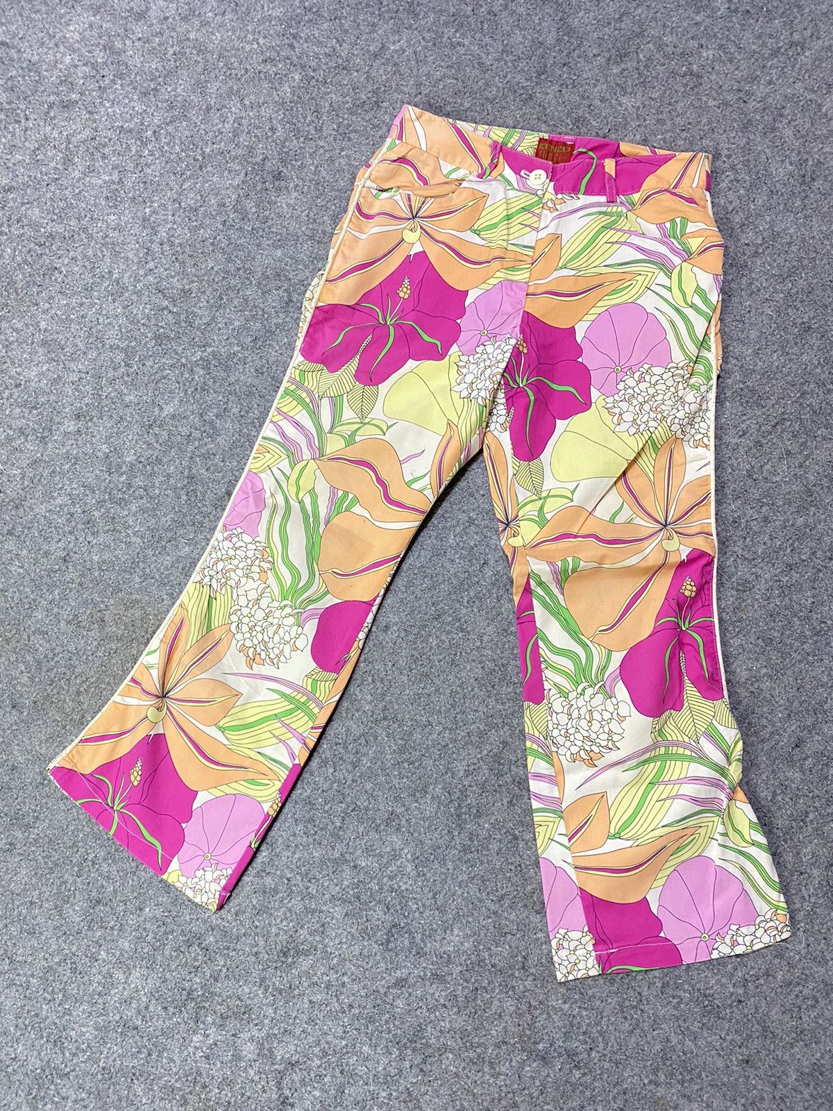 Kenzo Vintage Kenzo Jungle Floral Sweatpants Size 26" / US 2 / IT 38 - 2 Thumbnail