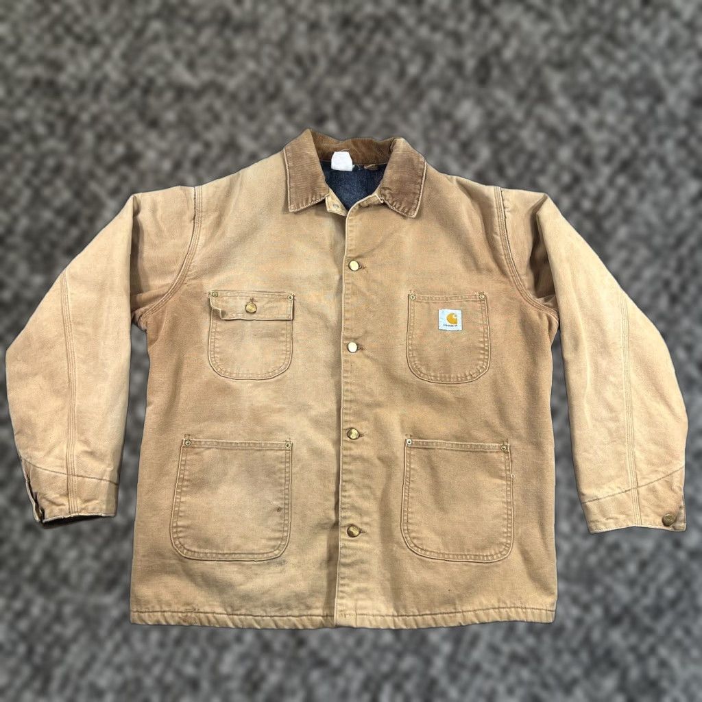 Carhartt VINTAGE Carhartt Men’s Chore Jacket 52 Brown Canvas Workwear 80s USA 2XL Size US L / EU 52-54 / 3 - 1 Thumbnail
