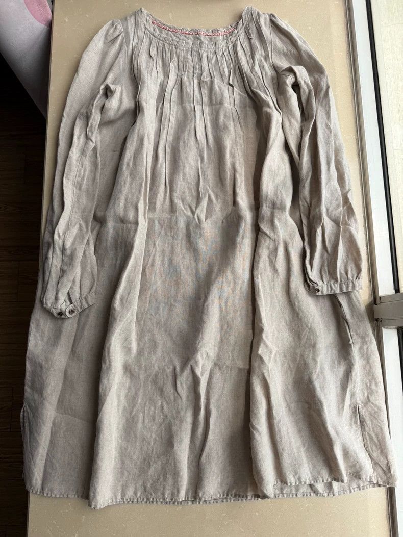 KAPITAL Linen Dress with Small Flaws -2507