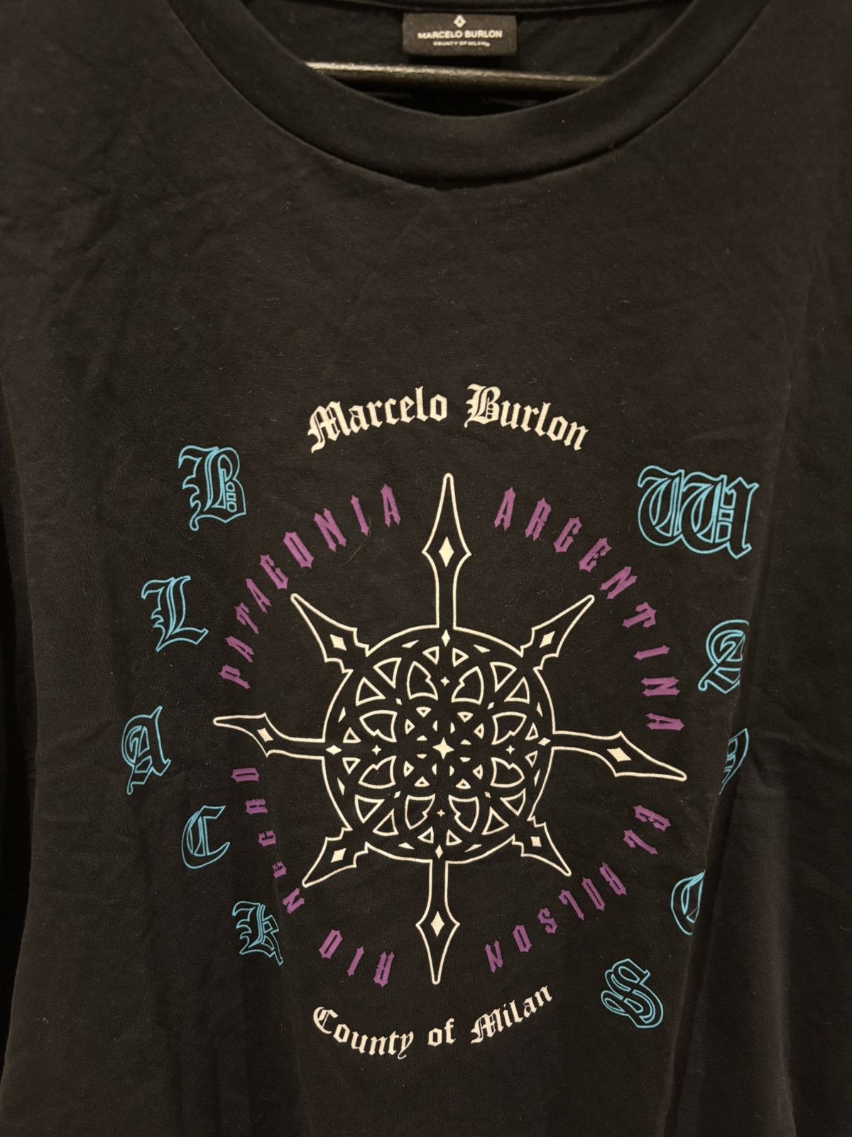 Marcelo Burlon Marcelo Burlon Classic Occult Tee Black Size US L / EU 52-54 / 3 - 2 Thumbnail
