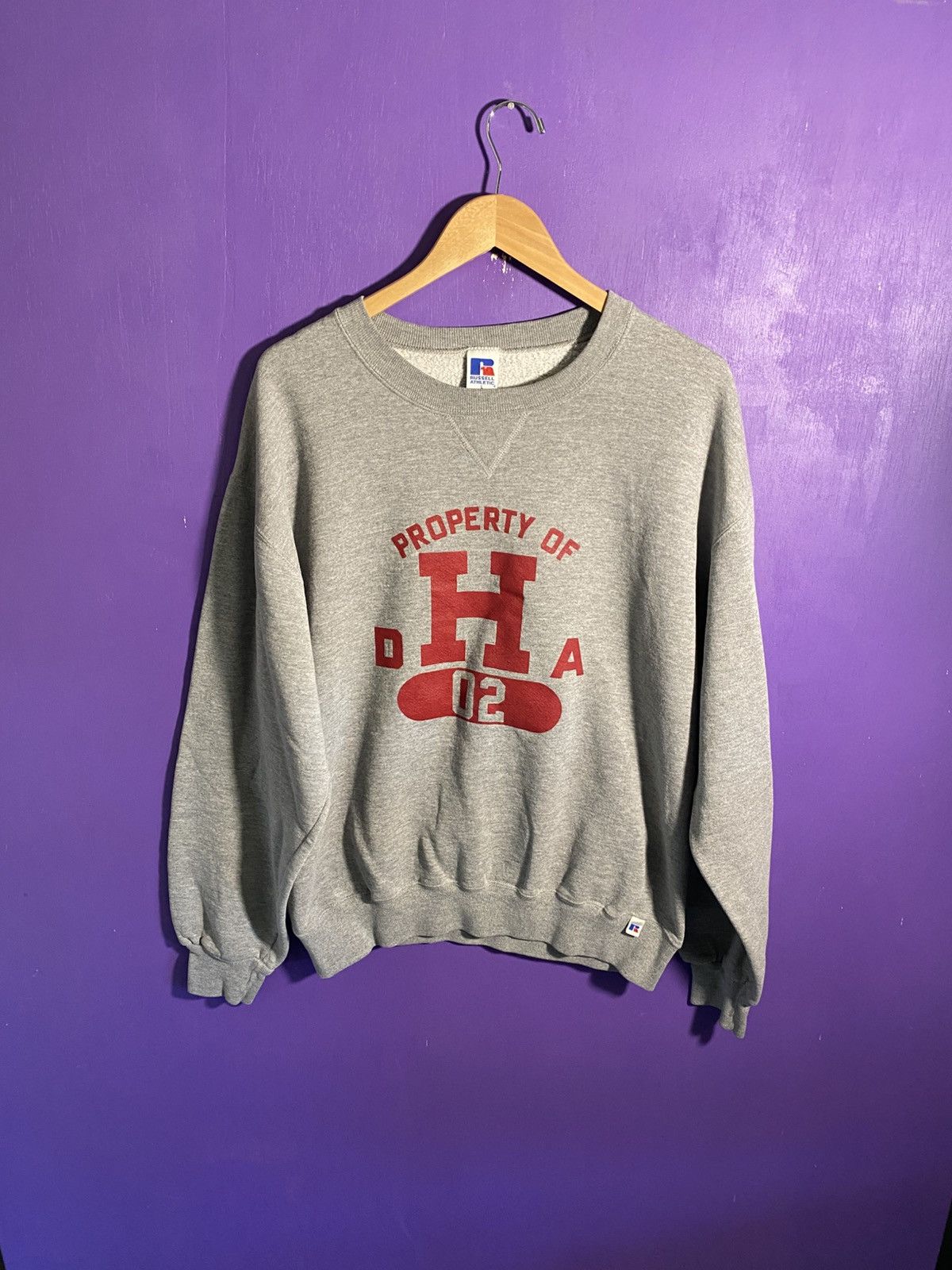 Russell Athletic Vintage 90s Russell athletic Harvard diving sweatshirt Size US L / EU 52-54 / 3 - 1 Thumbnail