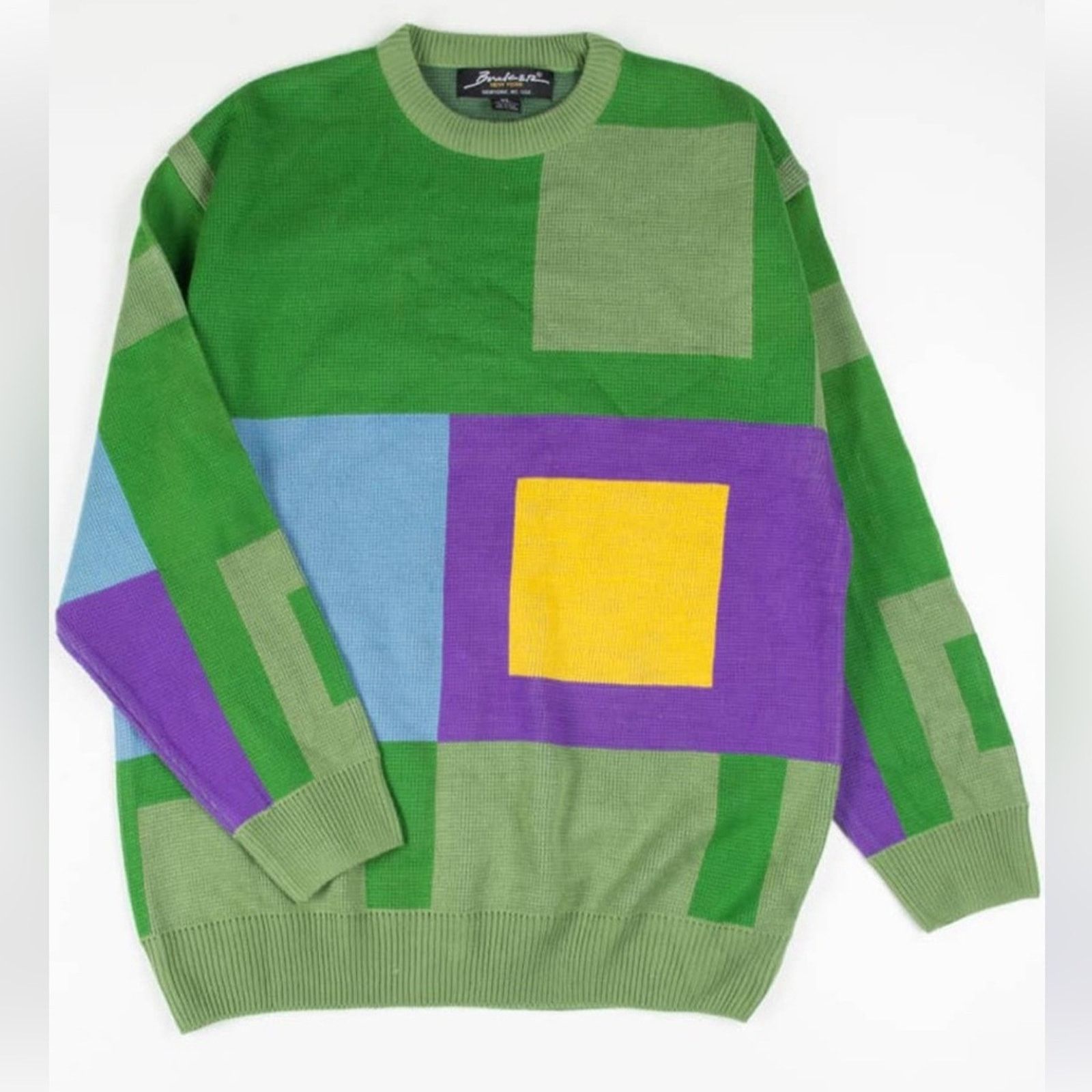 Buckler Vintage Bucker NY Sweater Pullover Stretch 80s Biggie Coogi Size US L / EU 52-54 / 3 - 1 Thumbnail