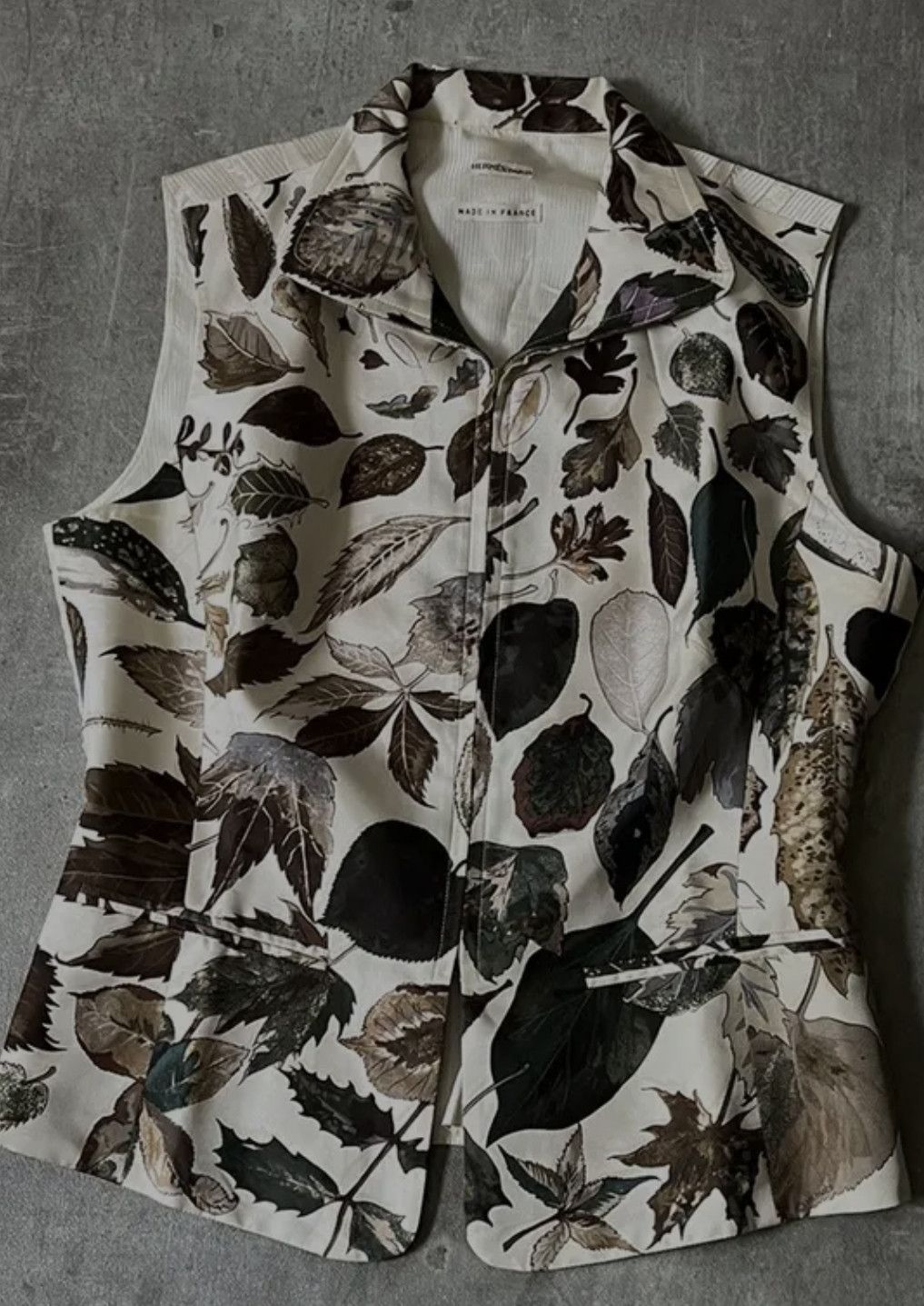 Hermes Vintage Hermes leaves silk vest zip up rare Size S / US 4 / IT 40 - 24 Thumbnail