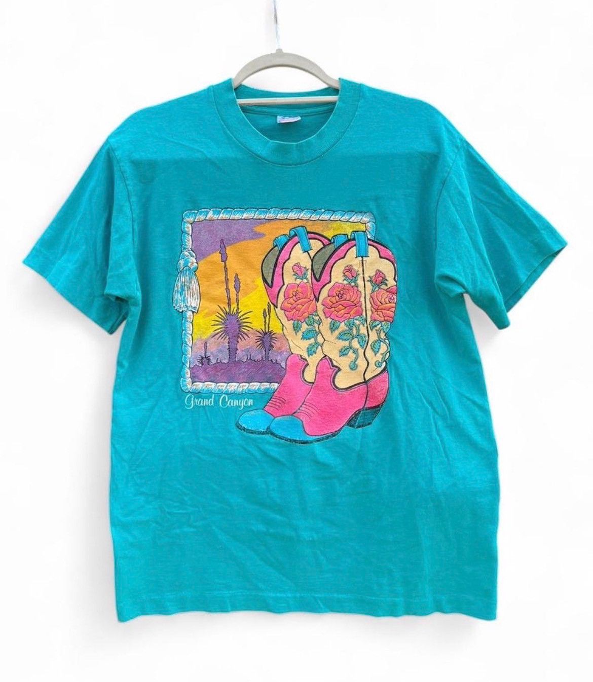 Other Vintage 90s Grand Canyon Souvenir Tee Cowboy Boots Pop Art Size US M / EU 48-50 / 2 - 1 Thumbnail