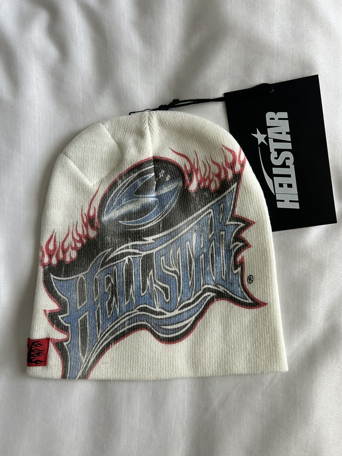 HELLSTAR Hellstar Beanie Moto Graffiti White Size ONE SIZE - 3 Thumbnail